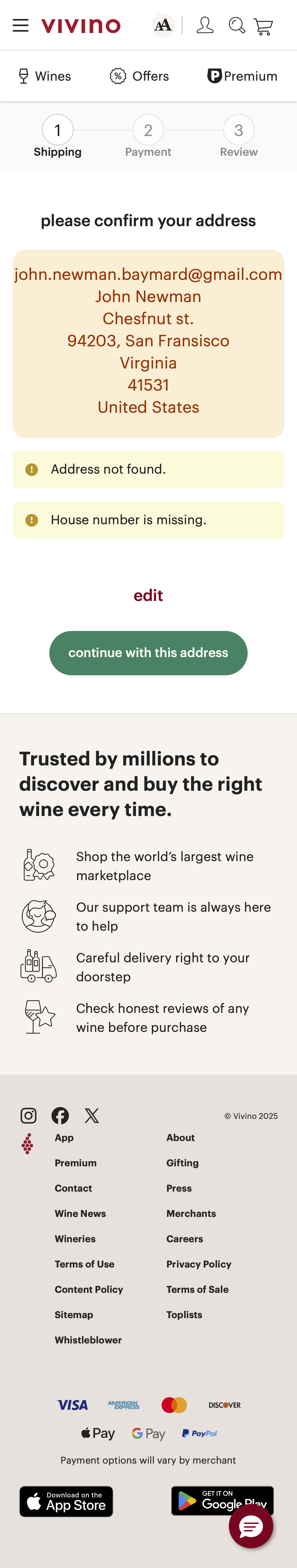 Mobile screenshot of Vivino