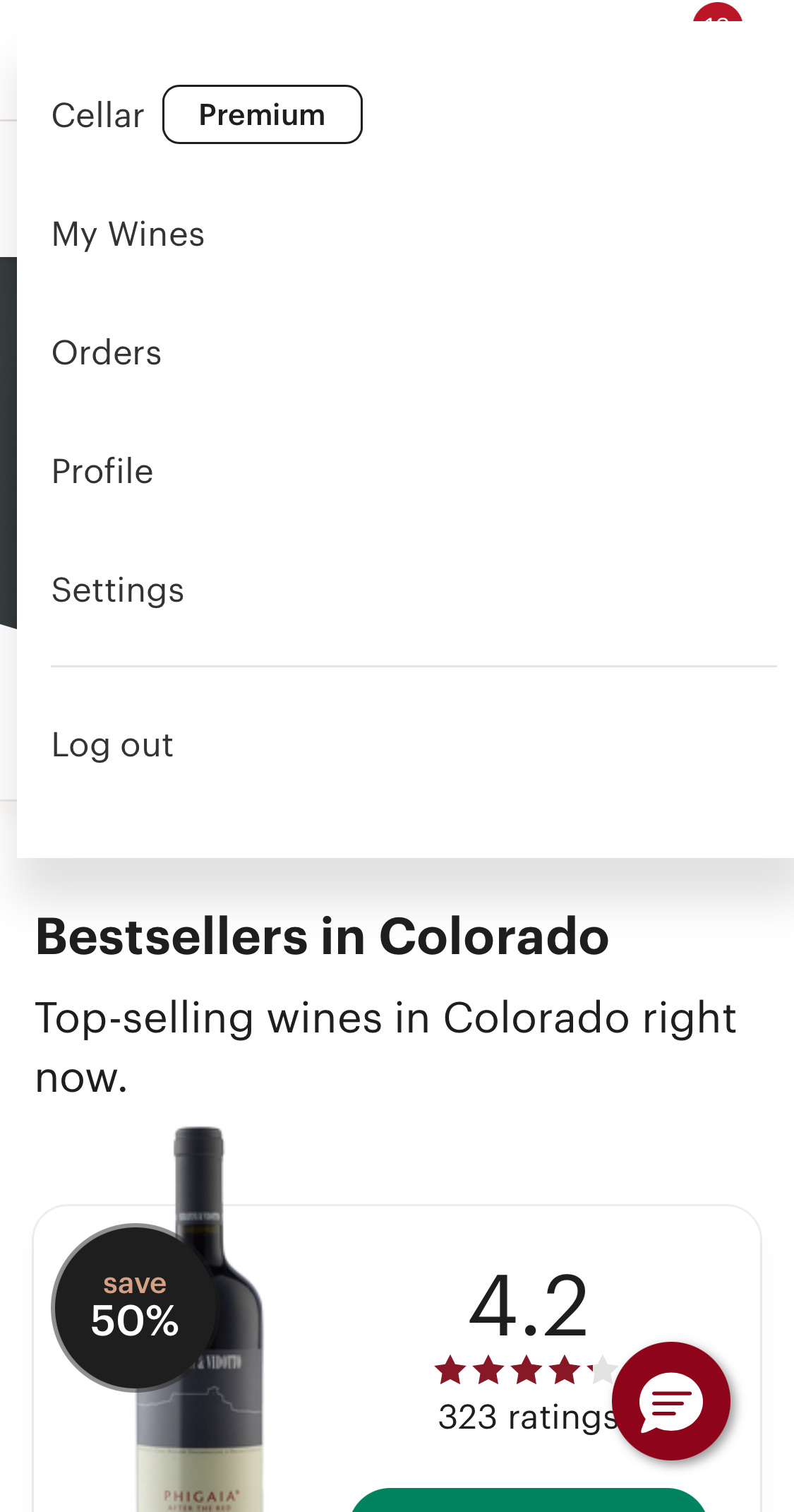 Mobile screenshot of Vivino
