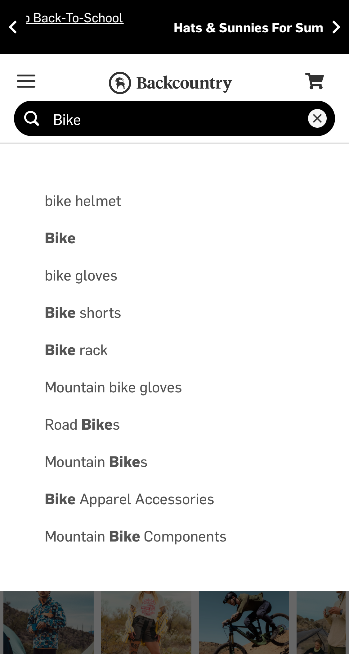 Mobile screenshot of Backcountry