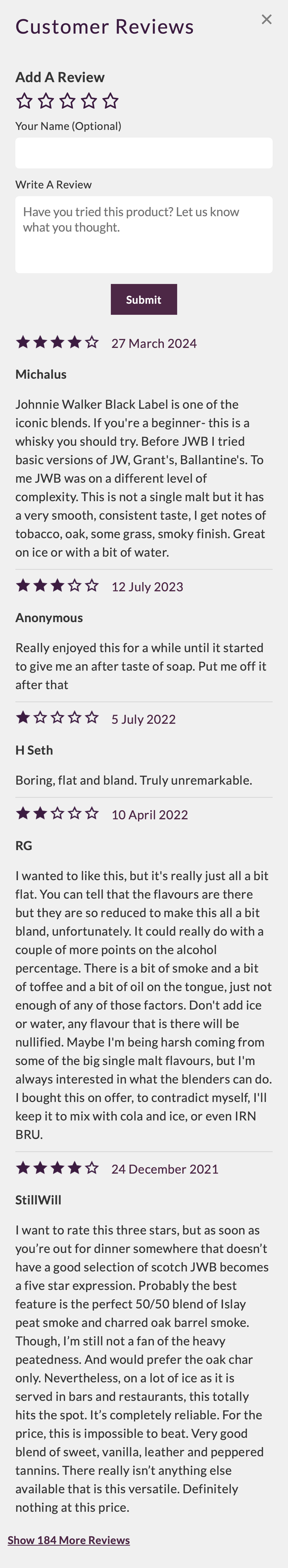 Mobile screenshot of The Whisky Exchange