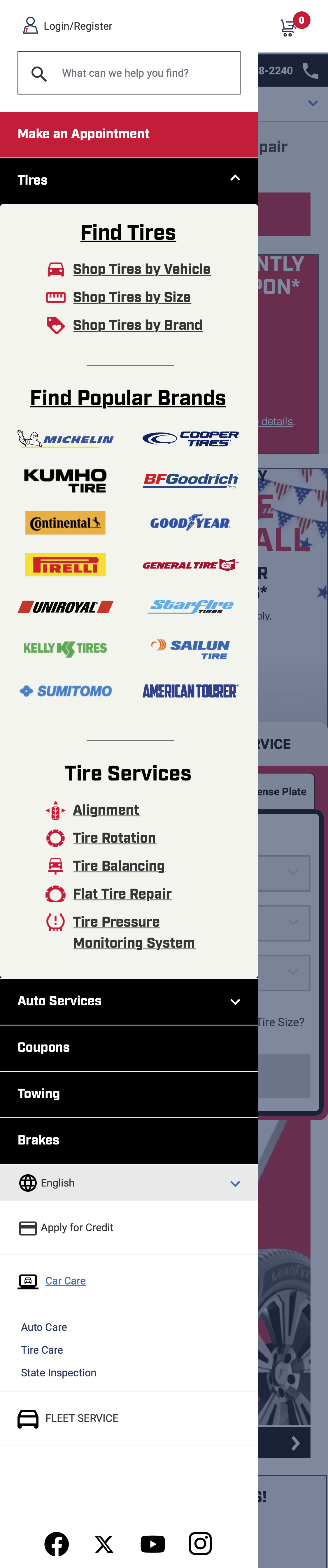 Mobile screenshot of Pep Boys