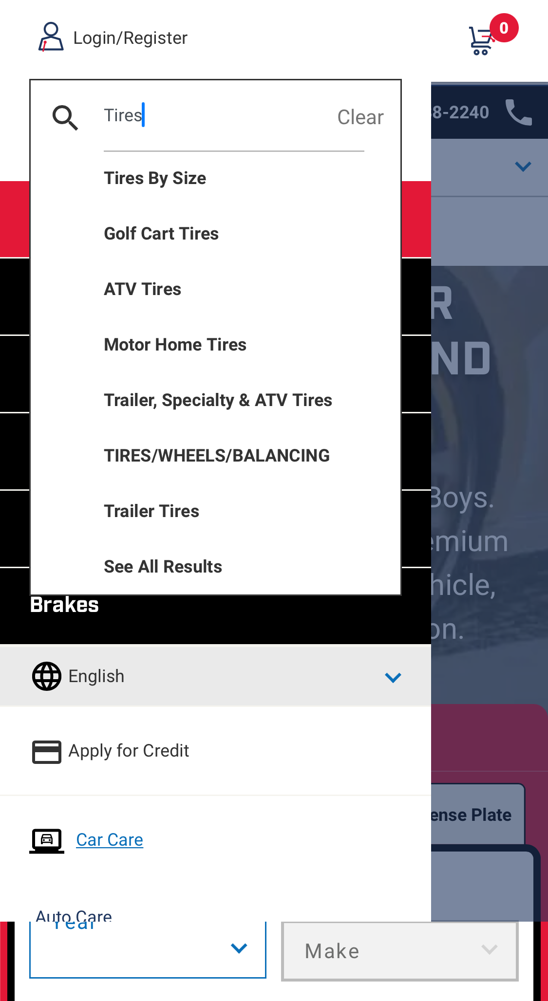 Mobile screenshot of Pep Boys