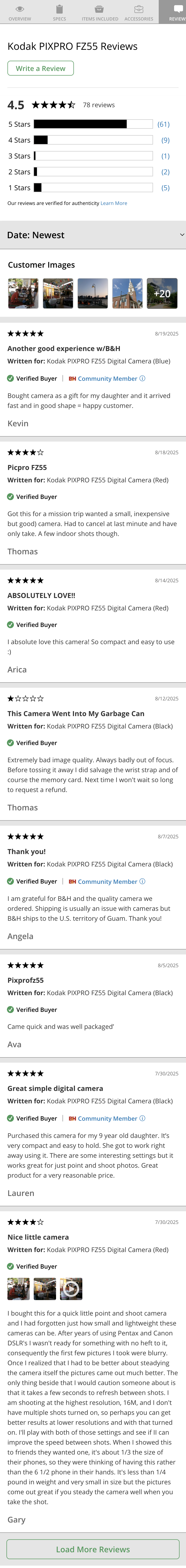 Mobile screenshot of B&H Photo