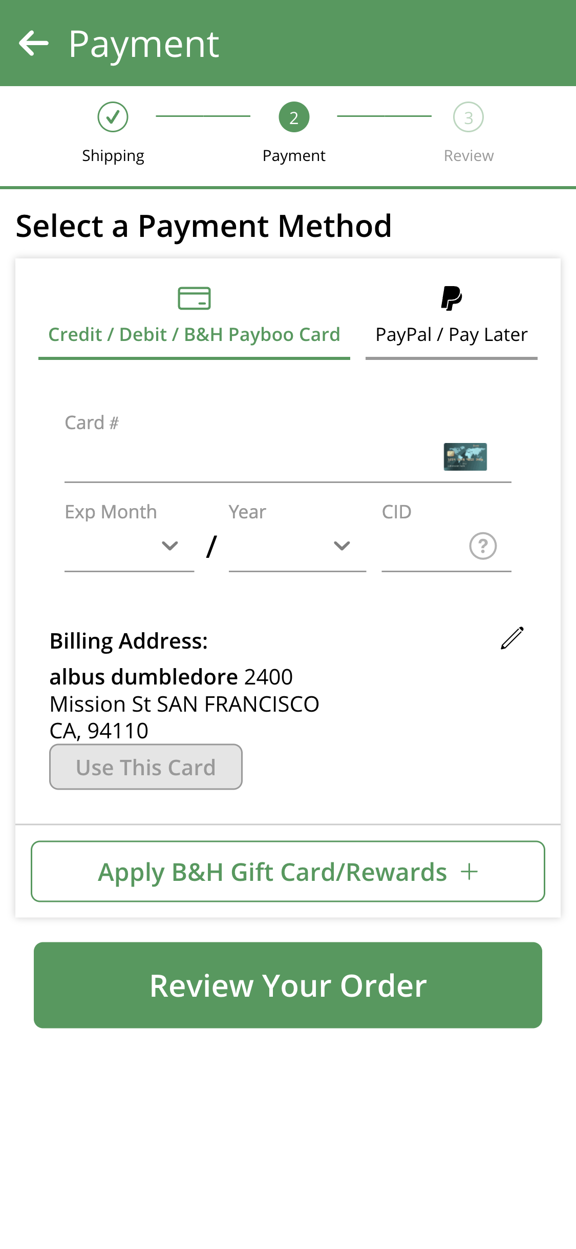 Mobile screenshot of B&H Photo