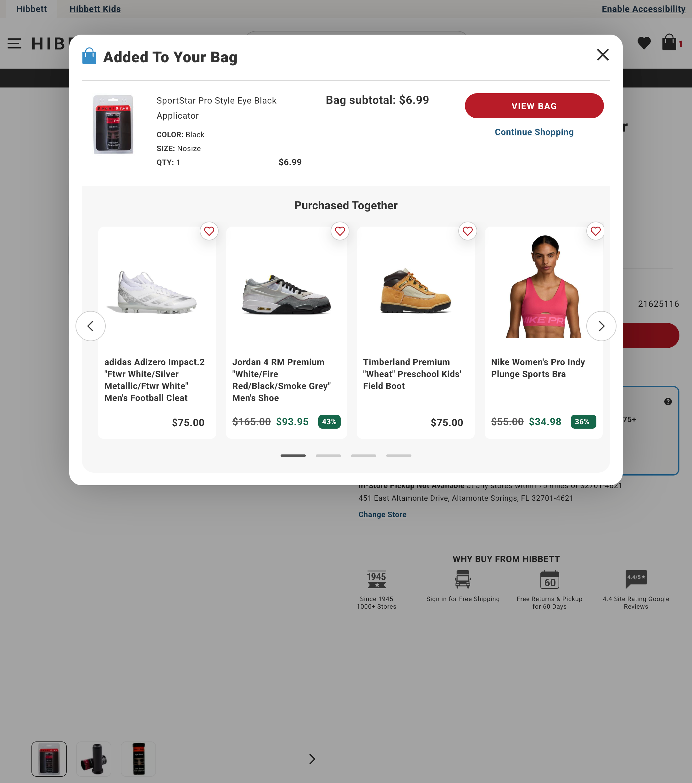 Desktop screenshot of Hibbett