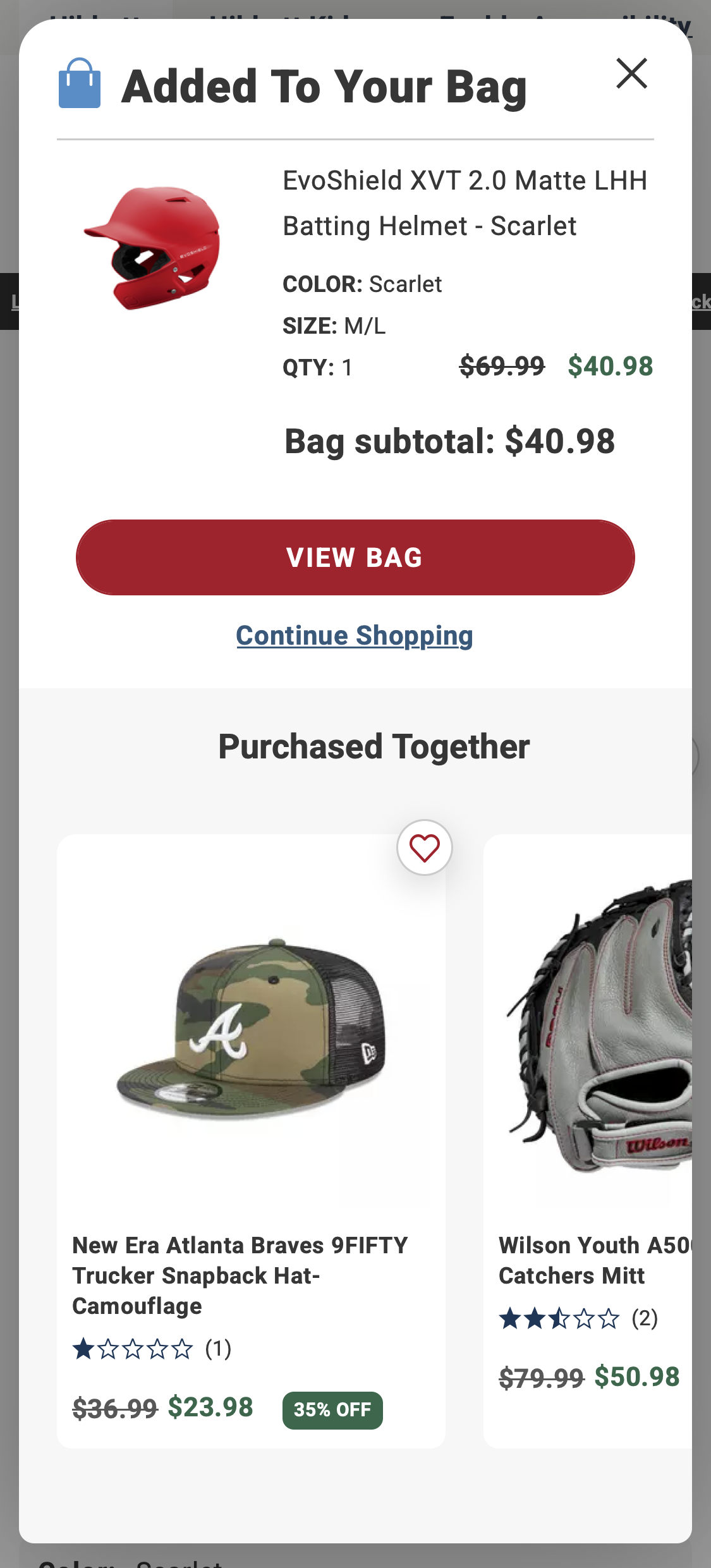 Mobile screenshot of Hibbett