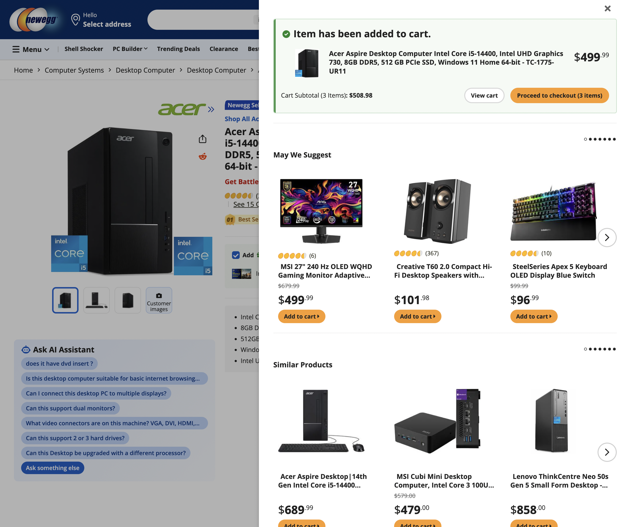 Desktop screenshot of Newegg