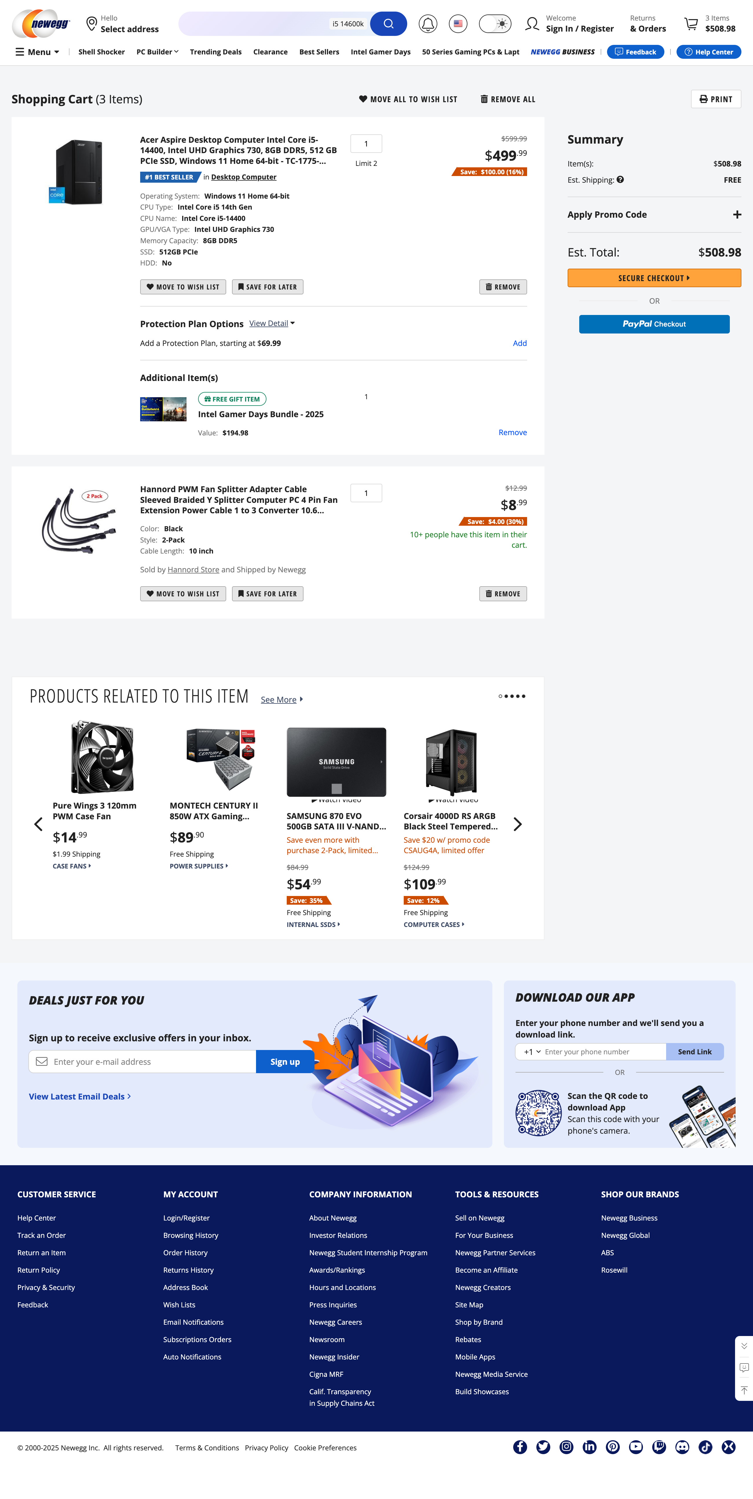 Desktop screenshot of Newegg