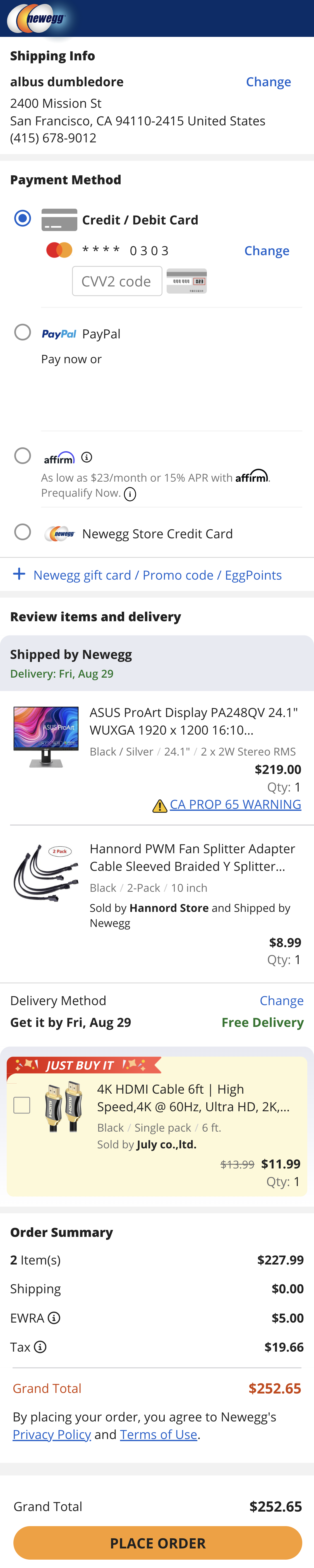 Mobile screenshot of Newegg