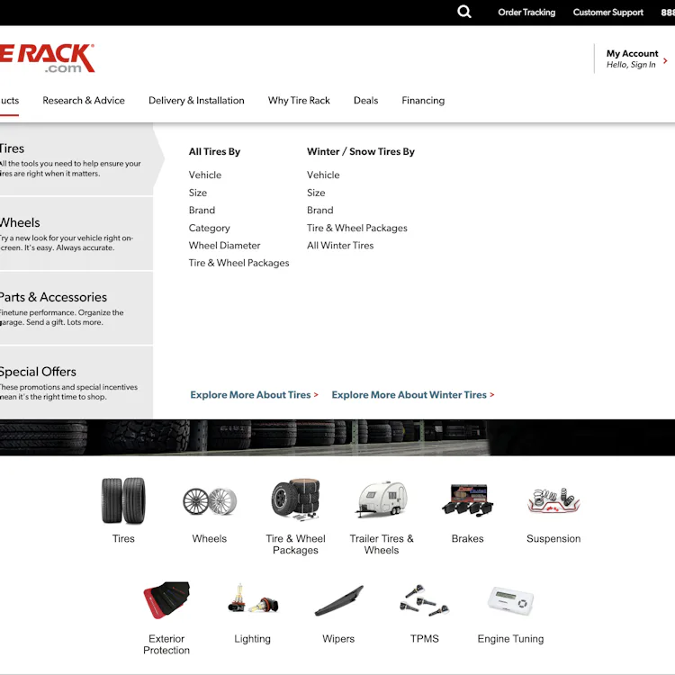 Tire Rack UX Case Study – Baymard Institute