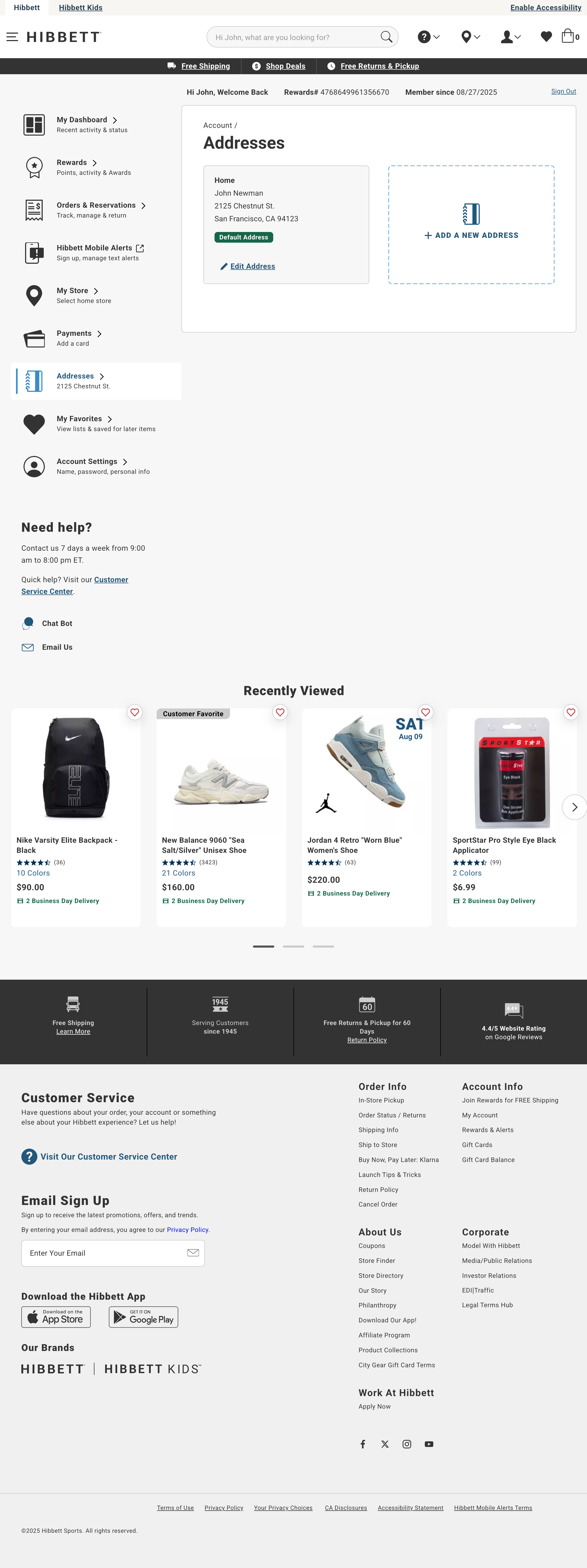 Desktop screenshot of Hibbett