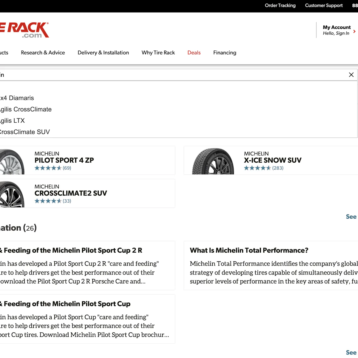 Tire Rack UX Case Study – Baymard Institute
