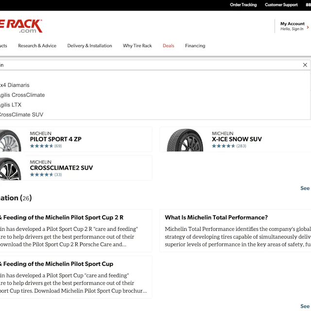Tire Rack UX Case Study – Baymard Institute