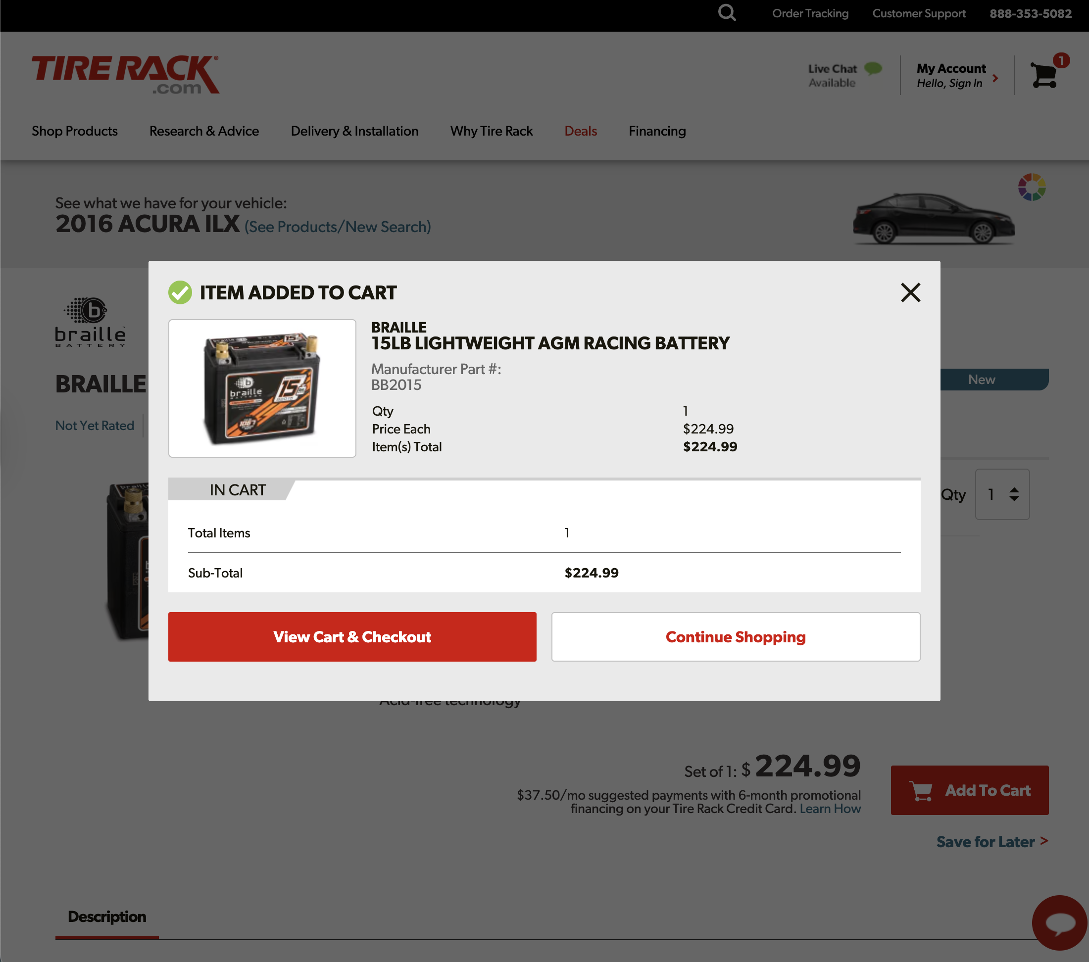 Desktop screenshot of Tire Rack