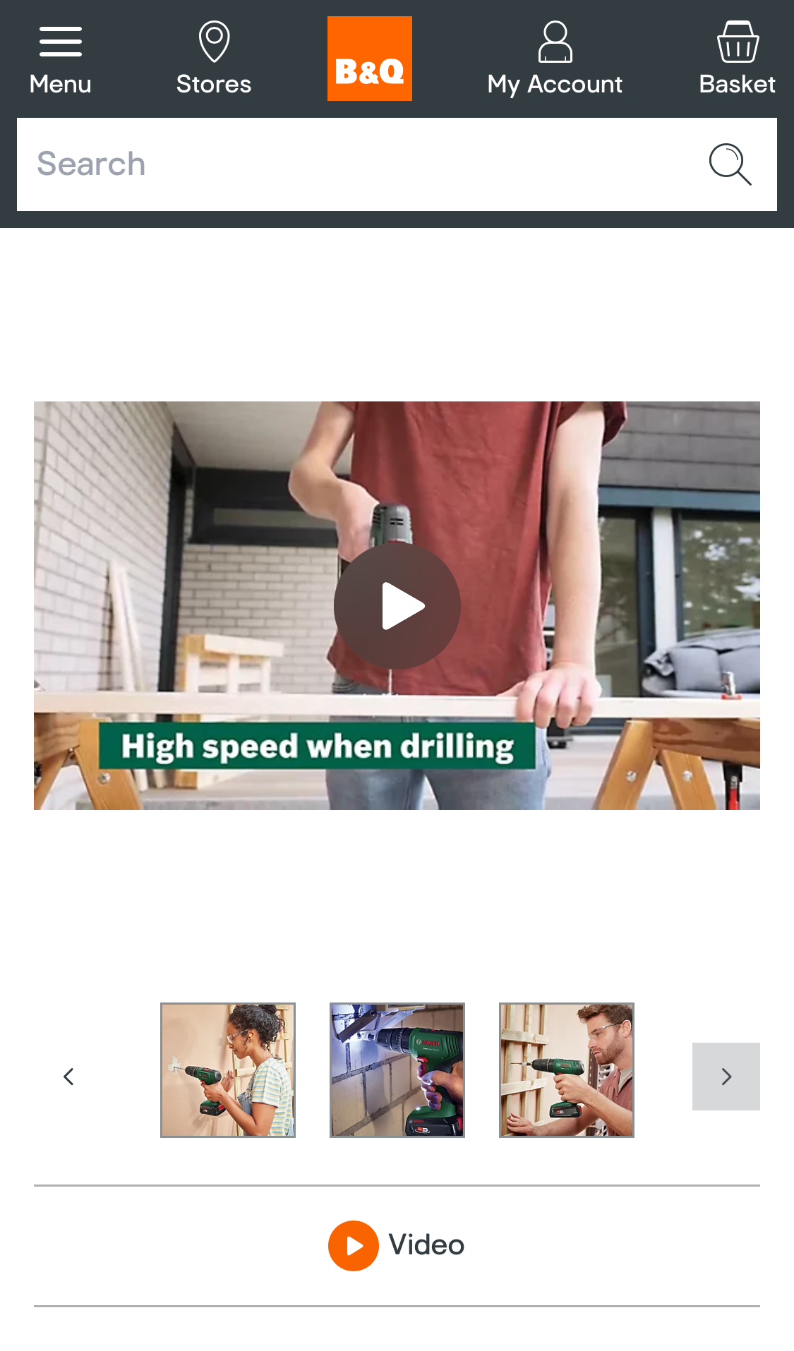 Mobile screenshot of B&Q