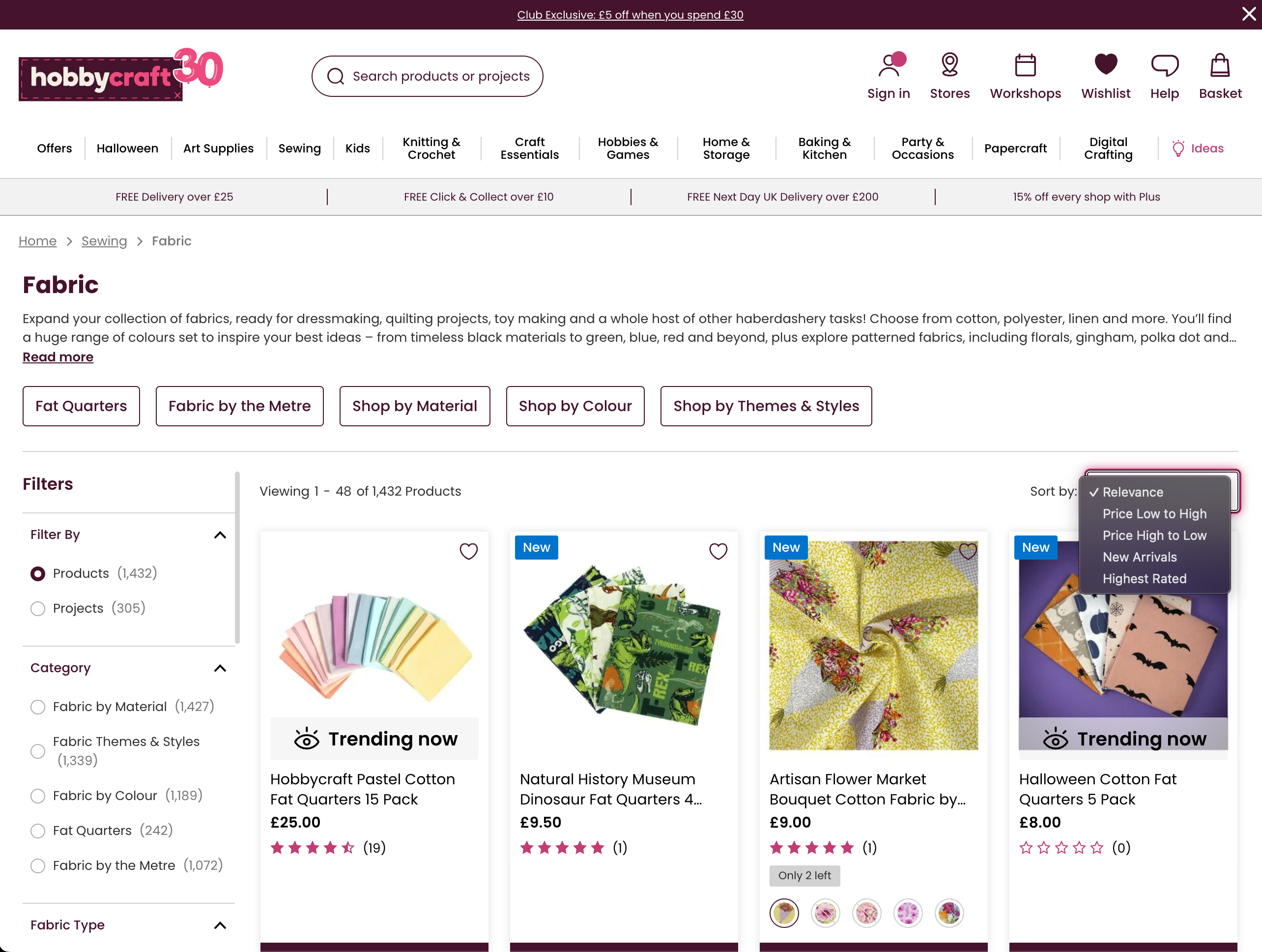 Desktop screenshot of Hobbycraft