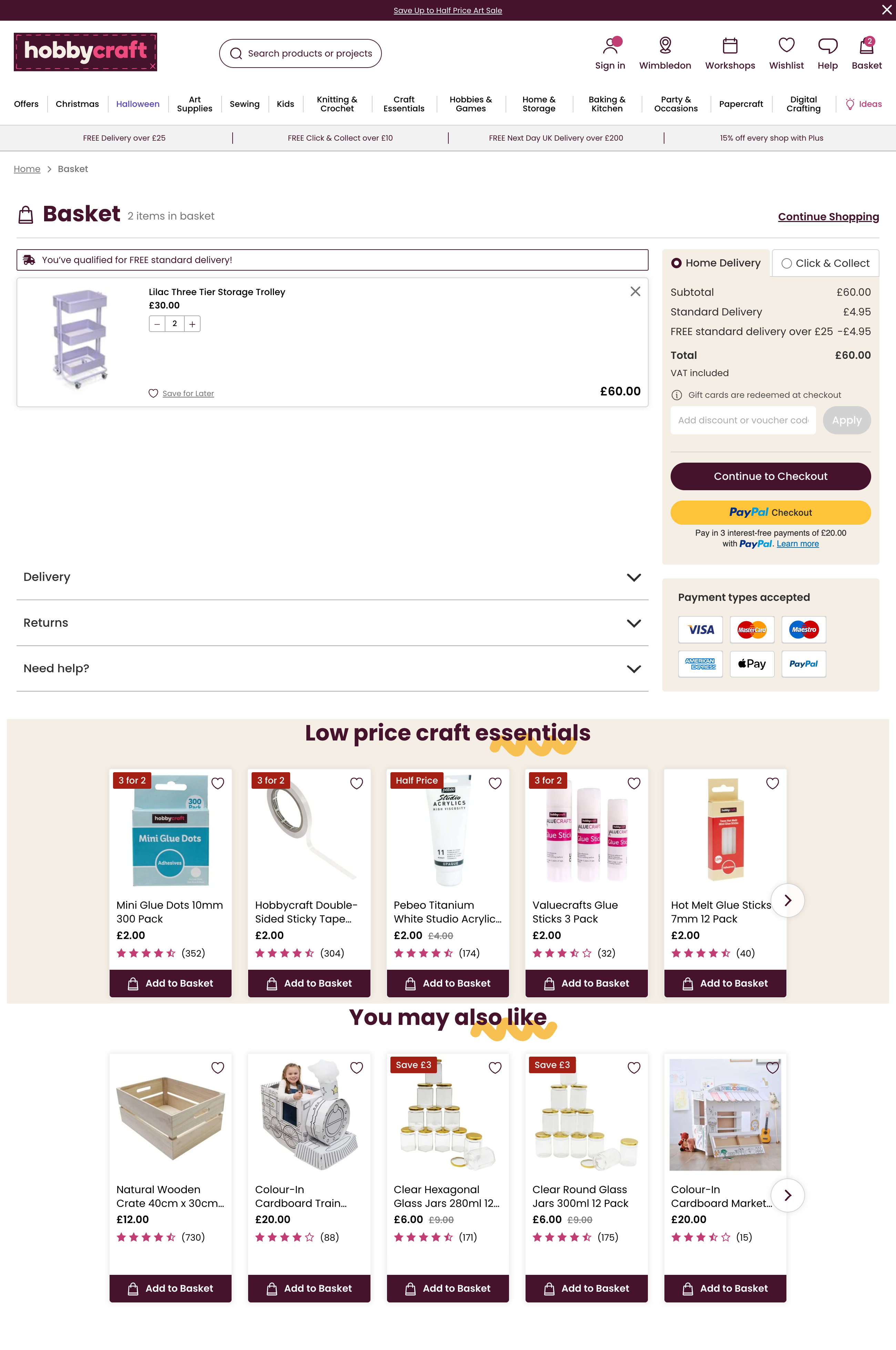 Desktop screenshot of Hobbycraft