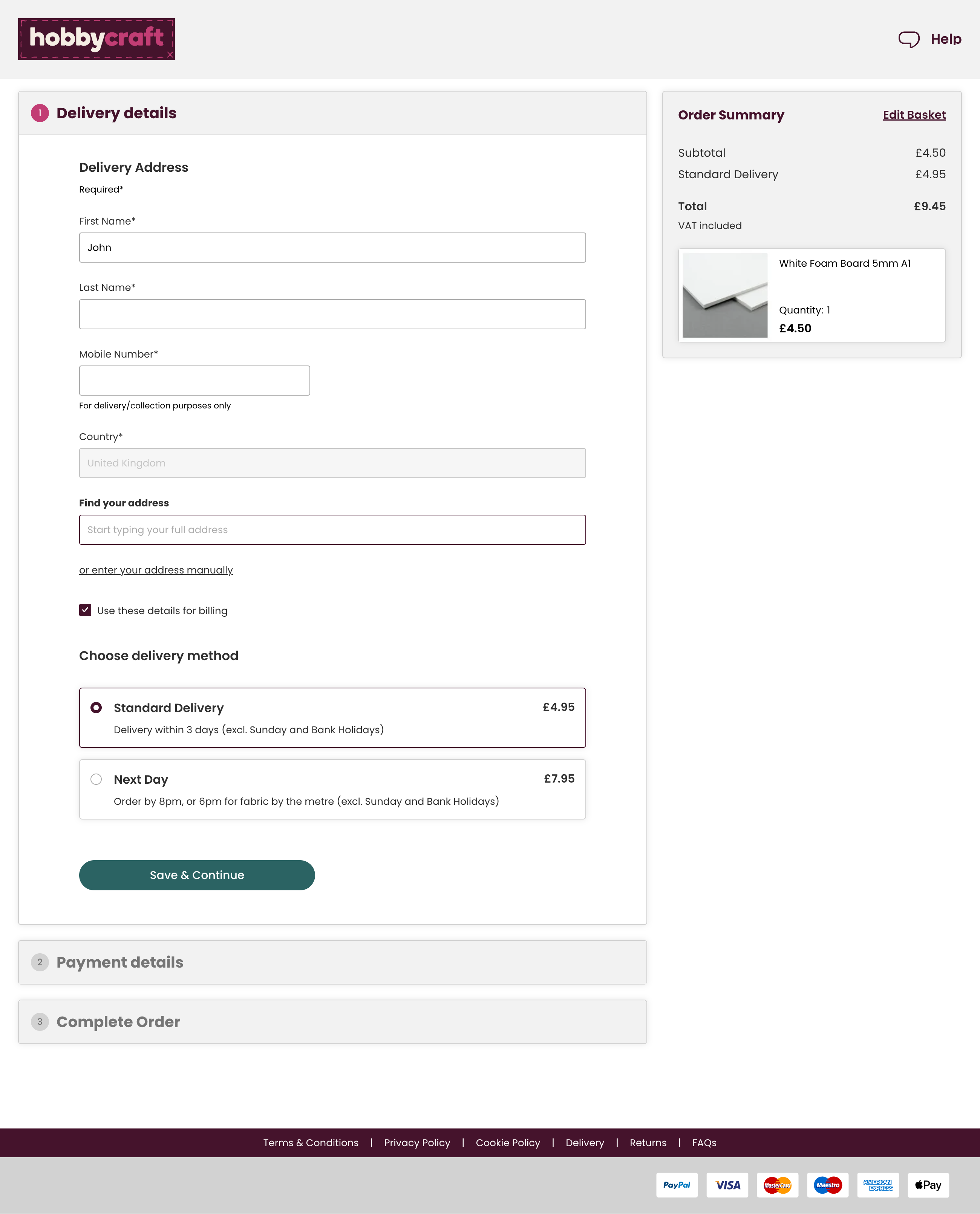 Desktop screenshot of Hobbycraft