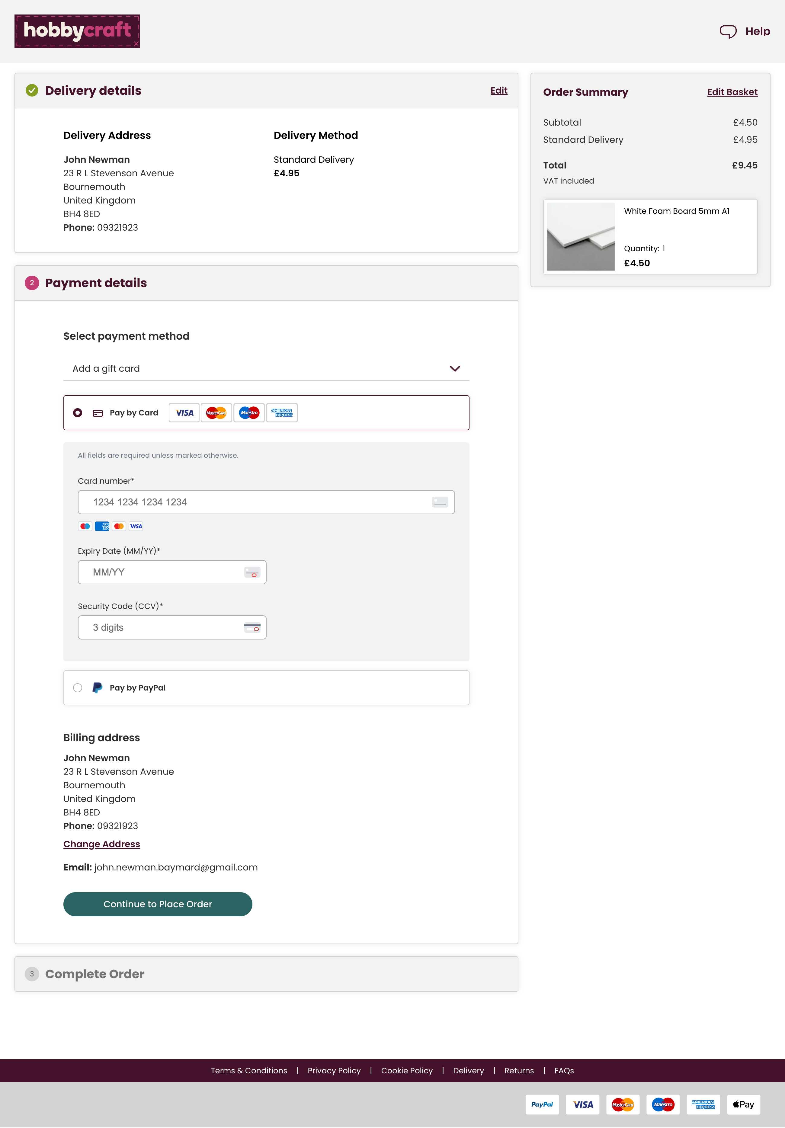 Desktop screenshot of Hobbycraft