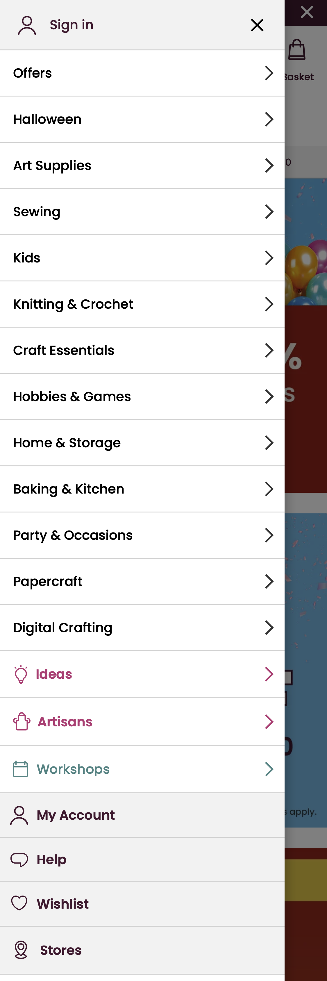 Mobile screenshot of Hobbycraft
