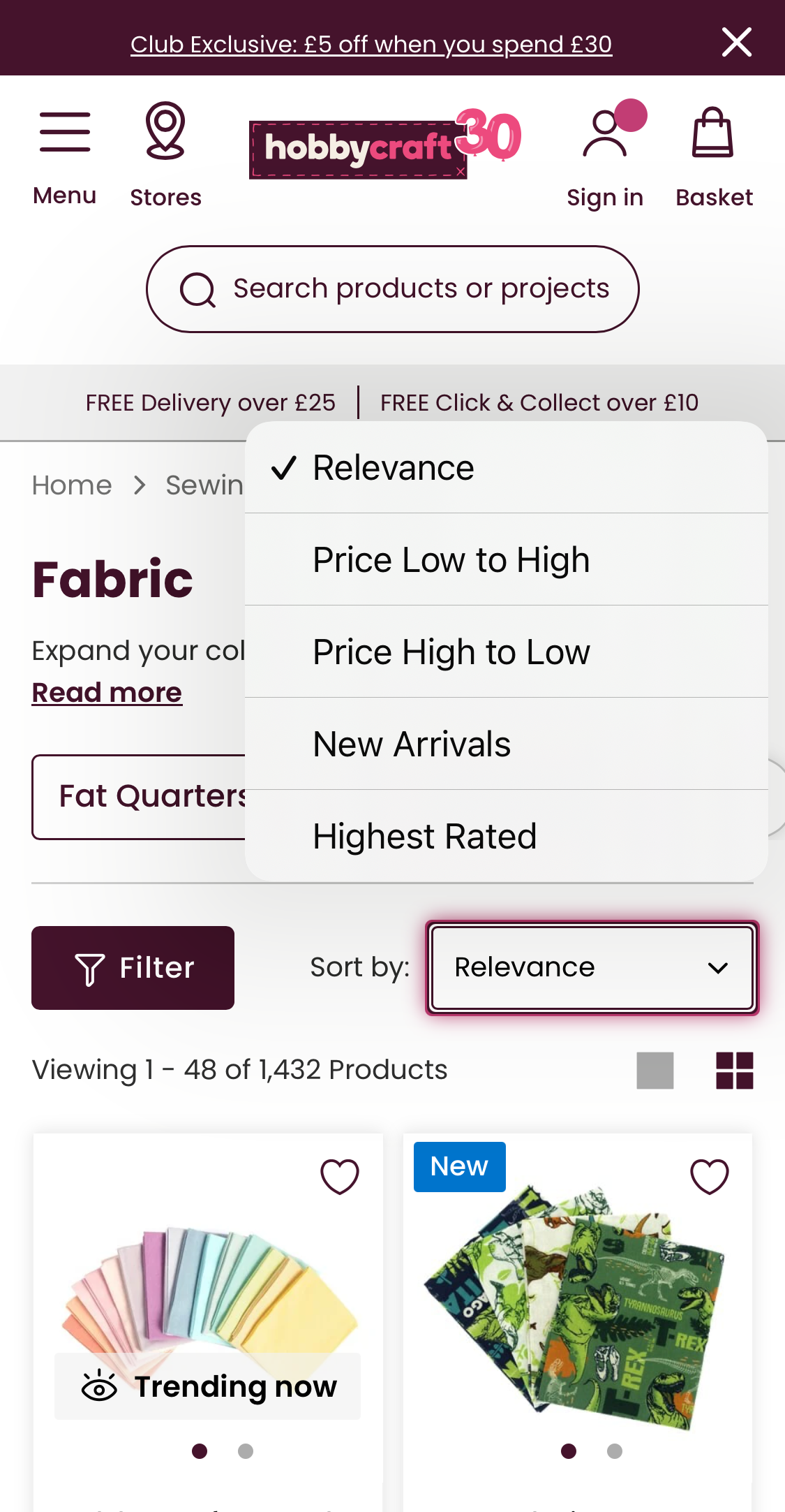 Mobile screenshot of Hobbycraft