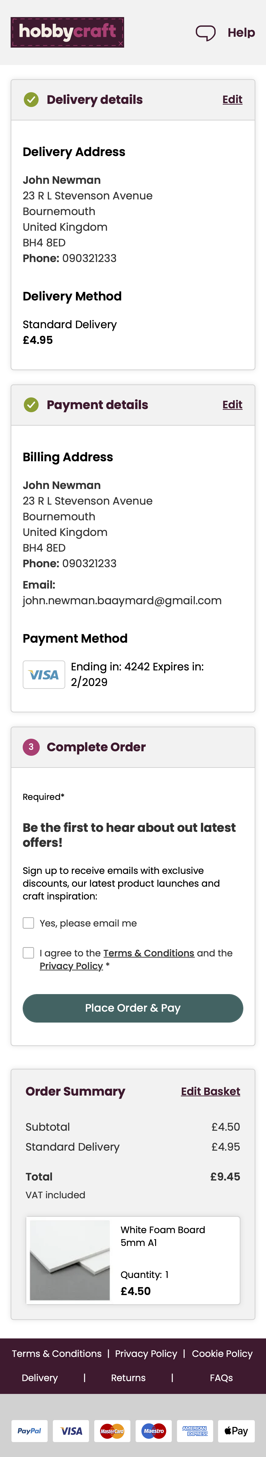 Mobile screenshot of Hobbycraft