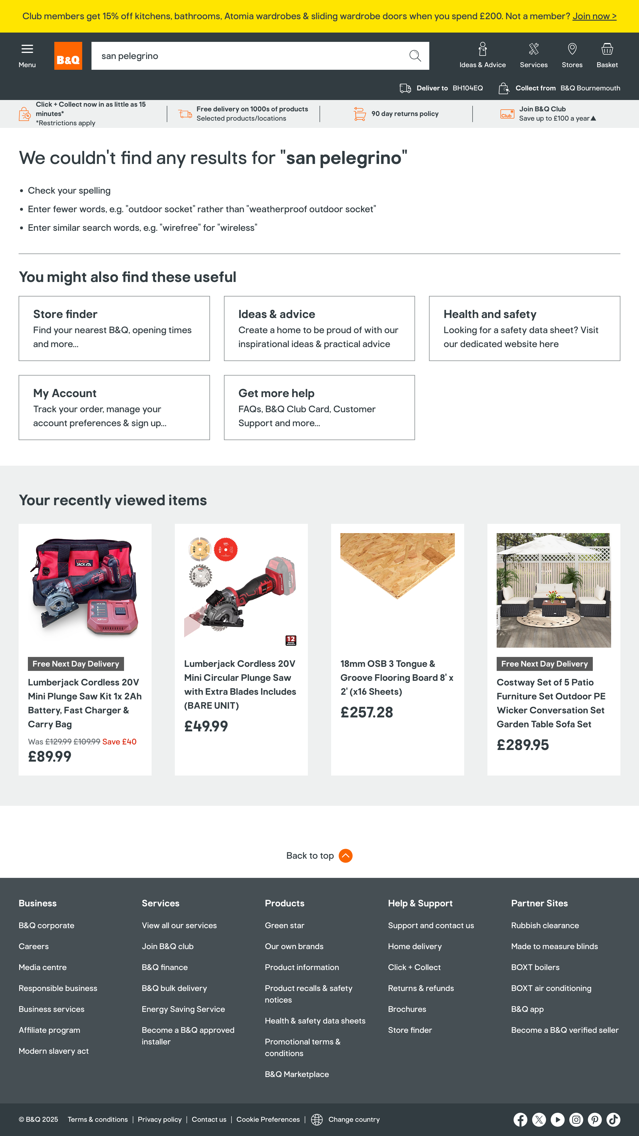 Desktop screenshot of B&Q