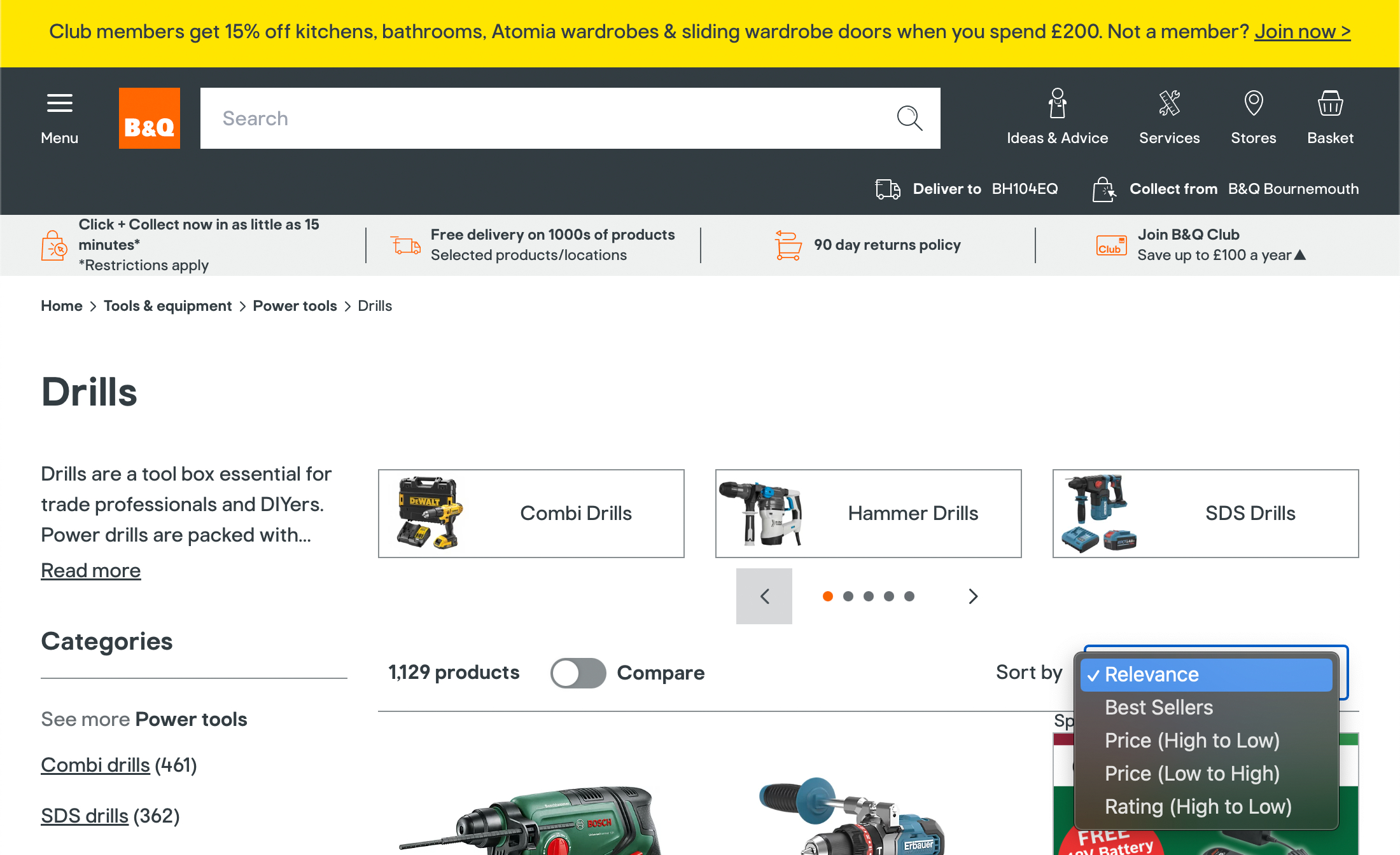 Desktop screenshot of B&Q