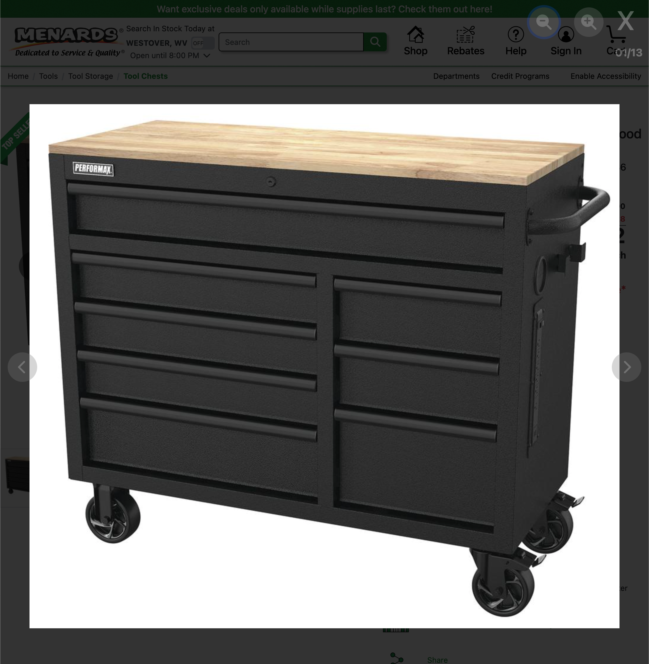 Desktop screenshot of Menards