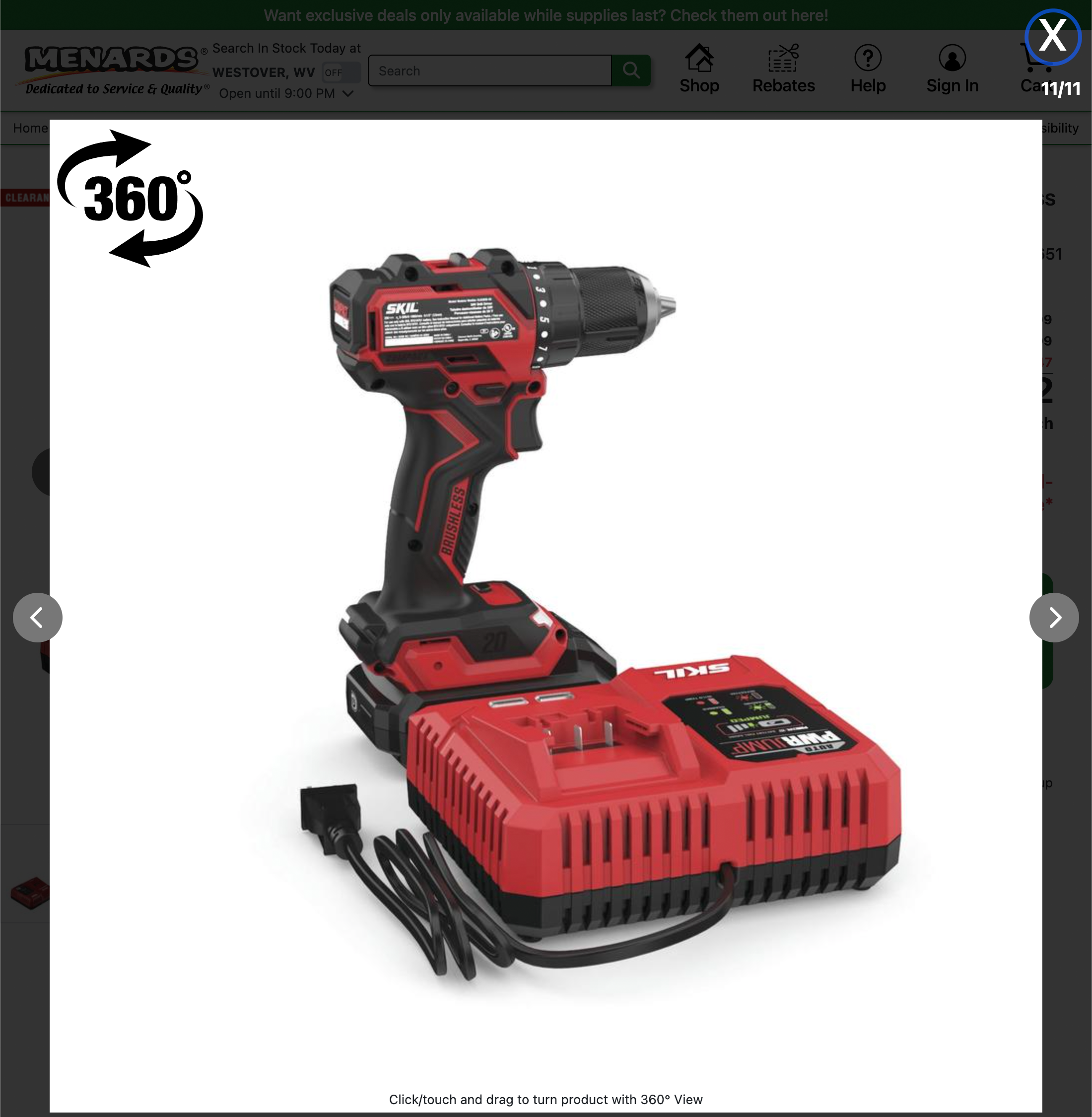 Desktop screenshot of Menards