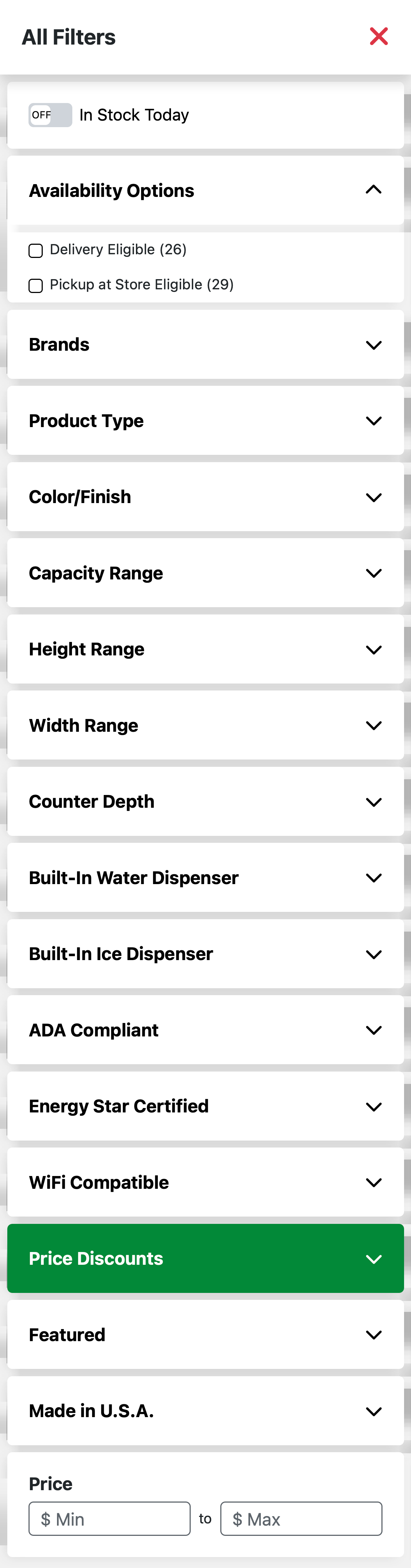 Mobile screenshot of Menards