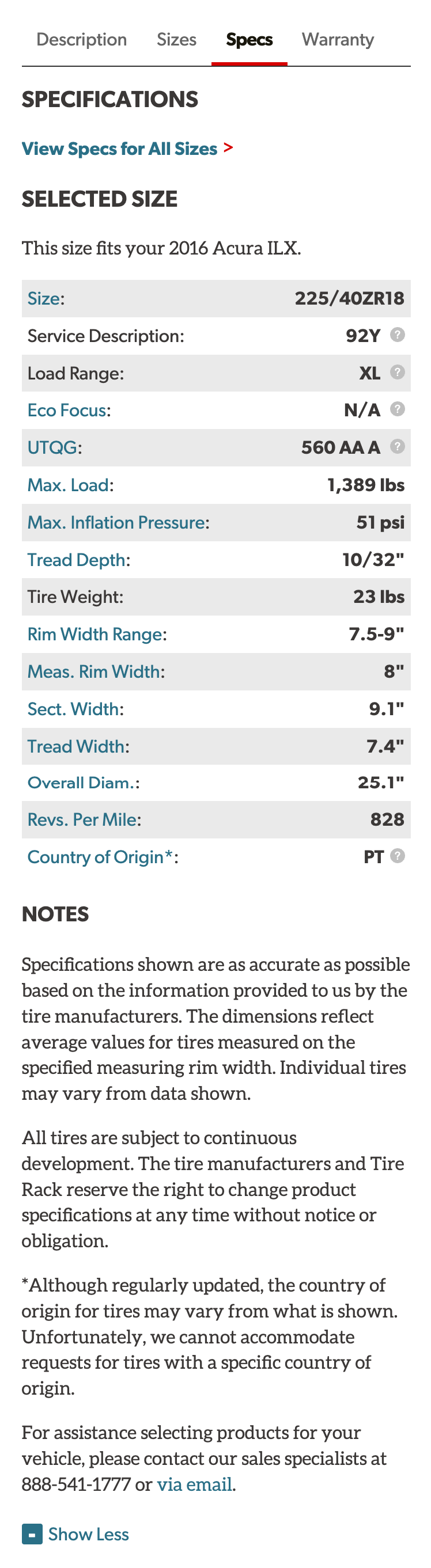 Mobile screenshot of Tire Rack