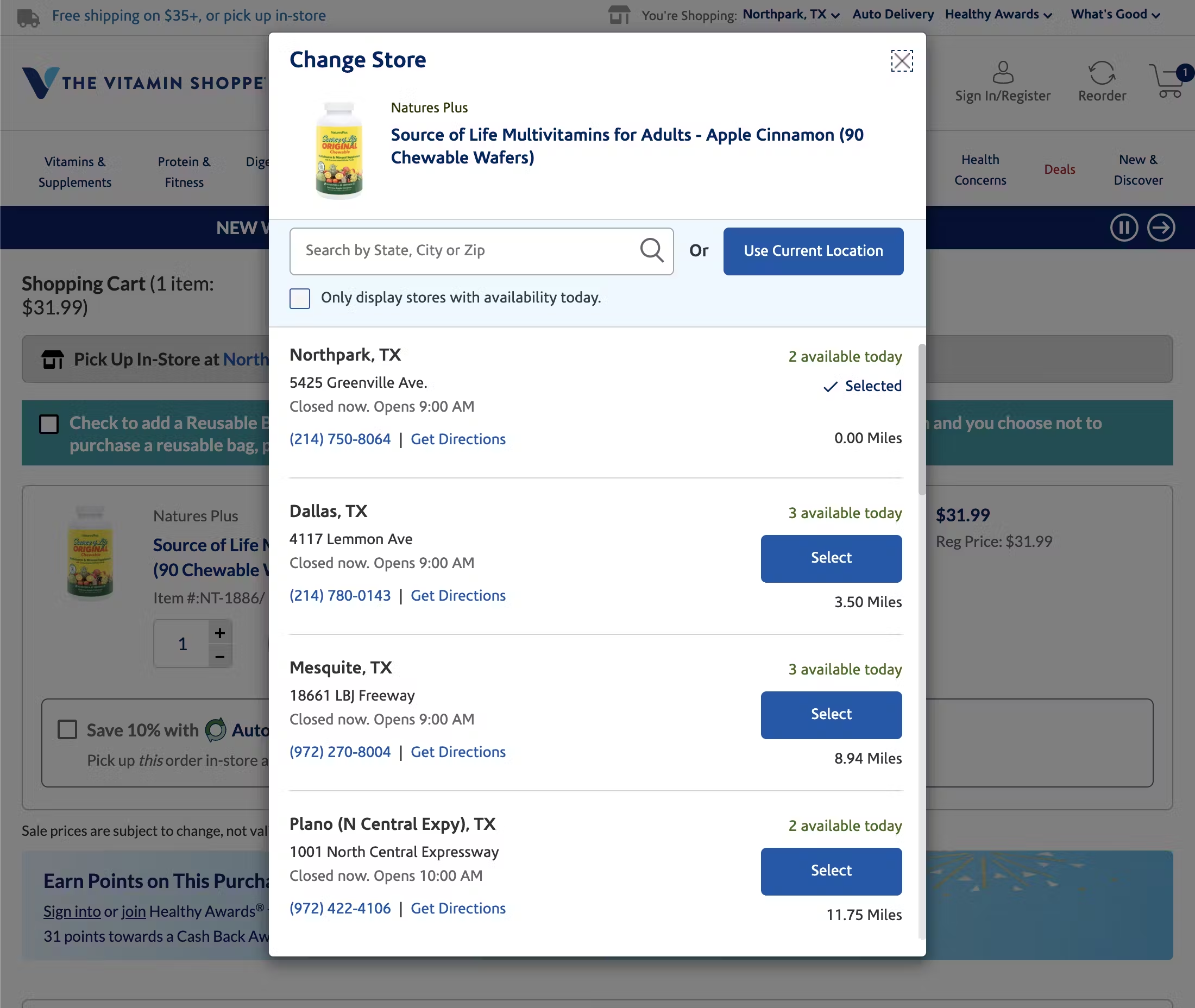 Desktop screenshot of The Vitamin Shoppe