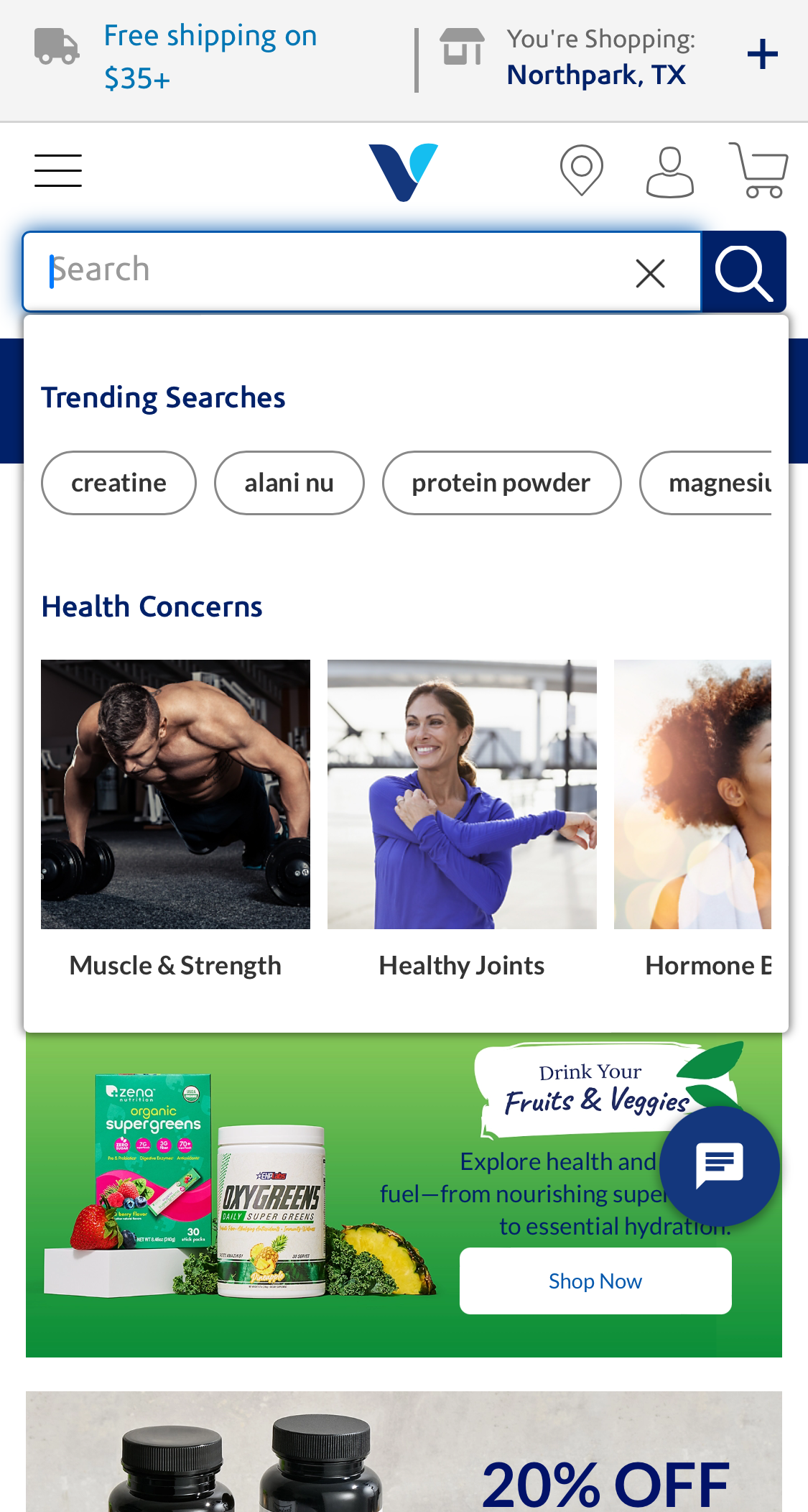Mobile screenshot of The Vitamin Shoppe