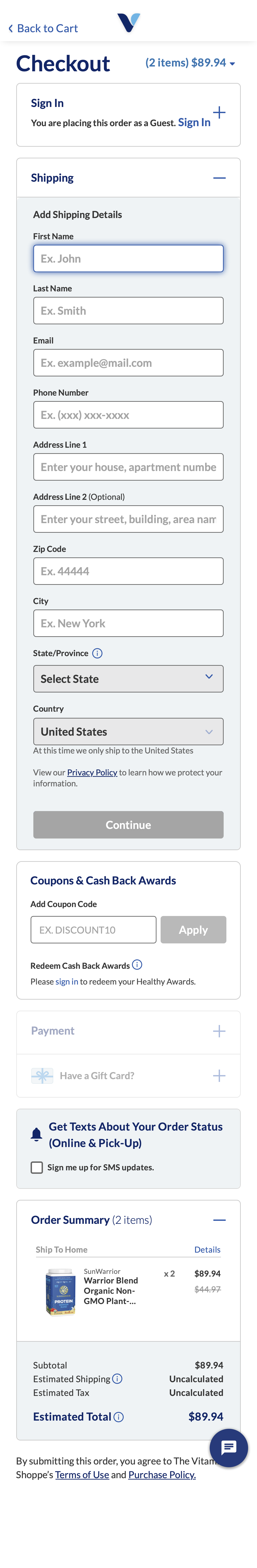 Mobile screenshot of The Vitamin Shoppe