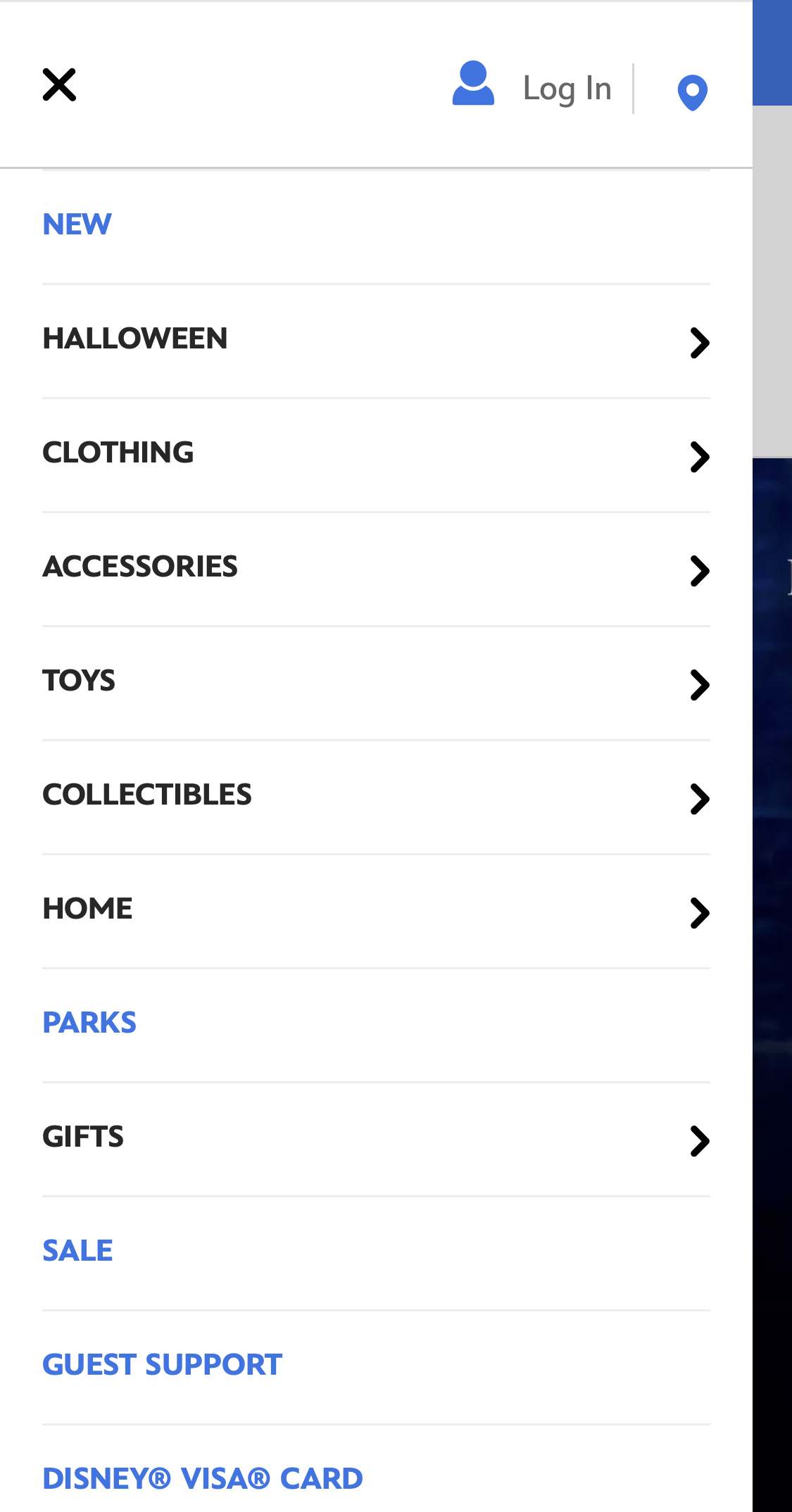 Mobile screenshot of Disney Store