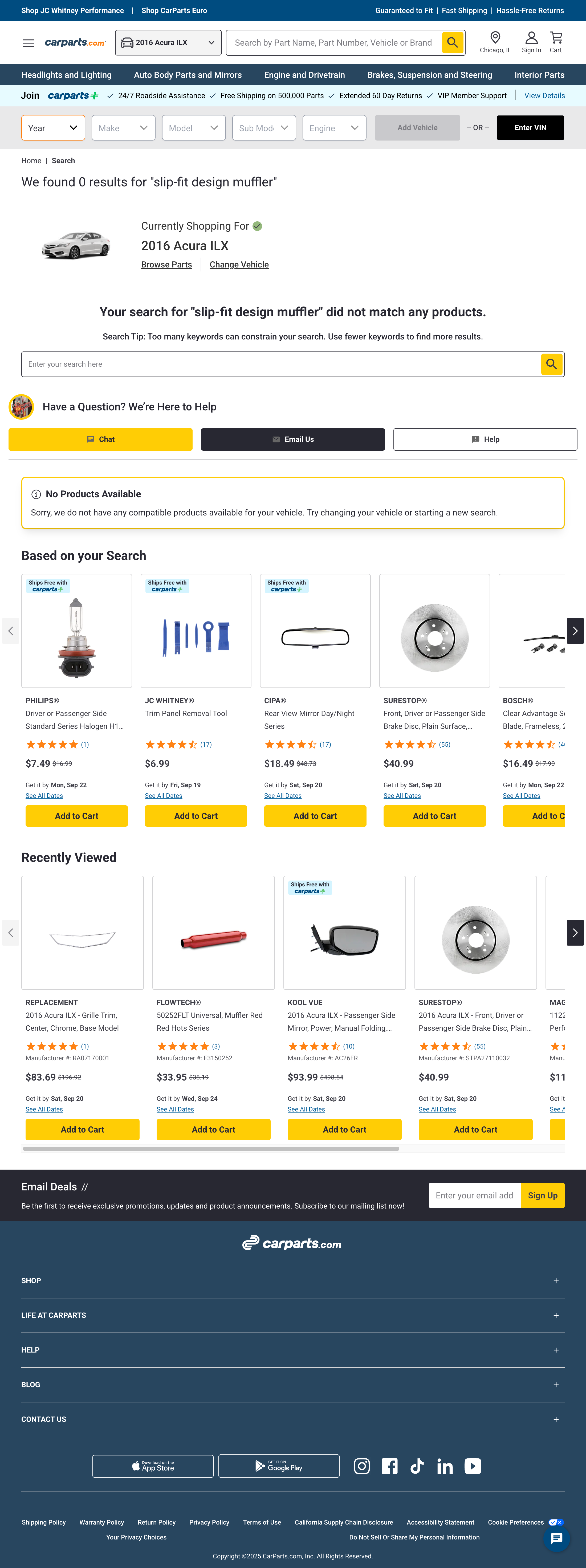 Desktop screenshot of CarParts.com