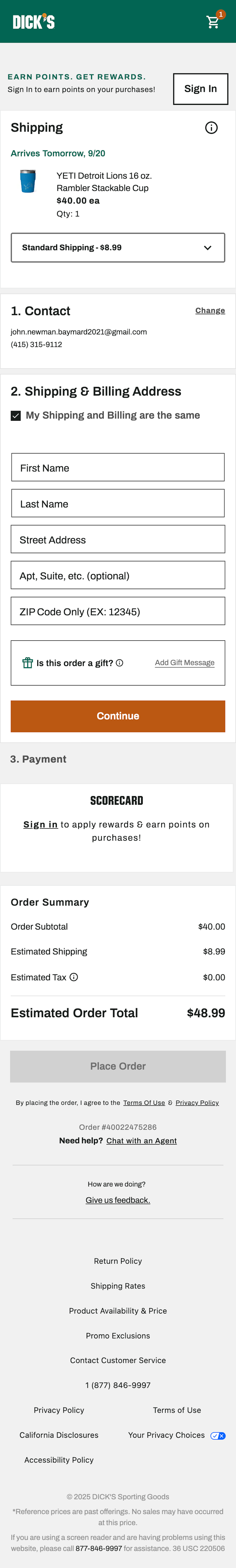 Mobile screenshot of Dick’s Sporting Goods