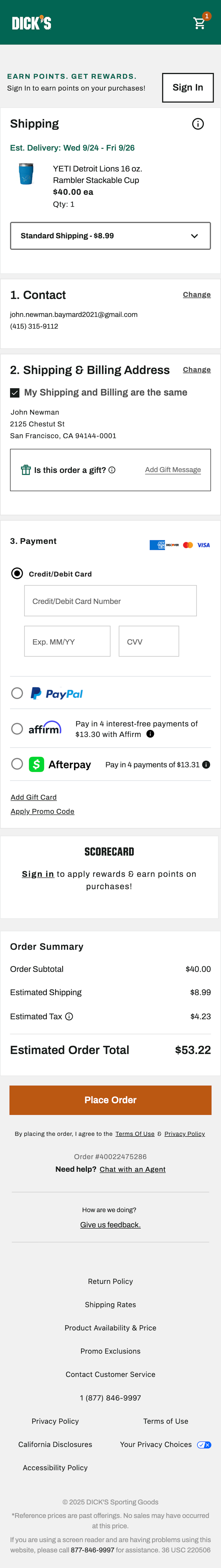 Mobile screenshot of Dick’s Sporting Goods
