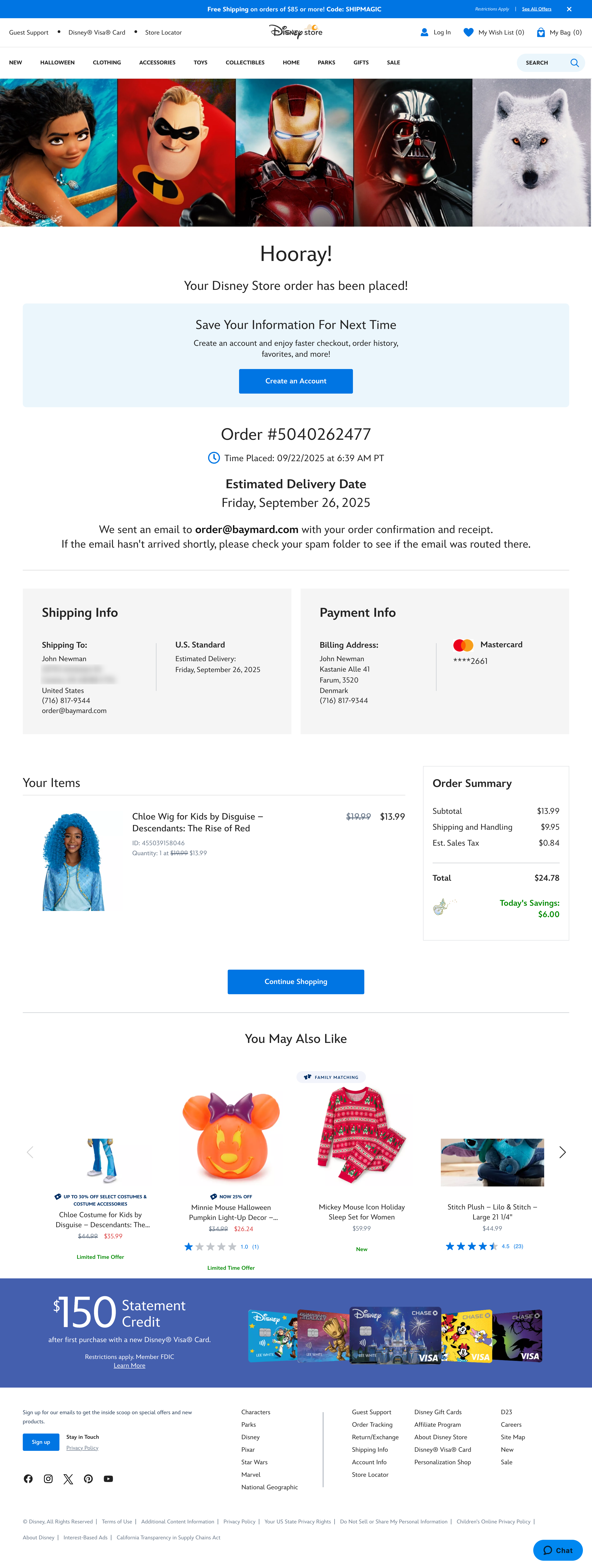 Desktop screenshot of Disney Store