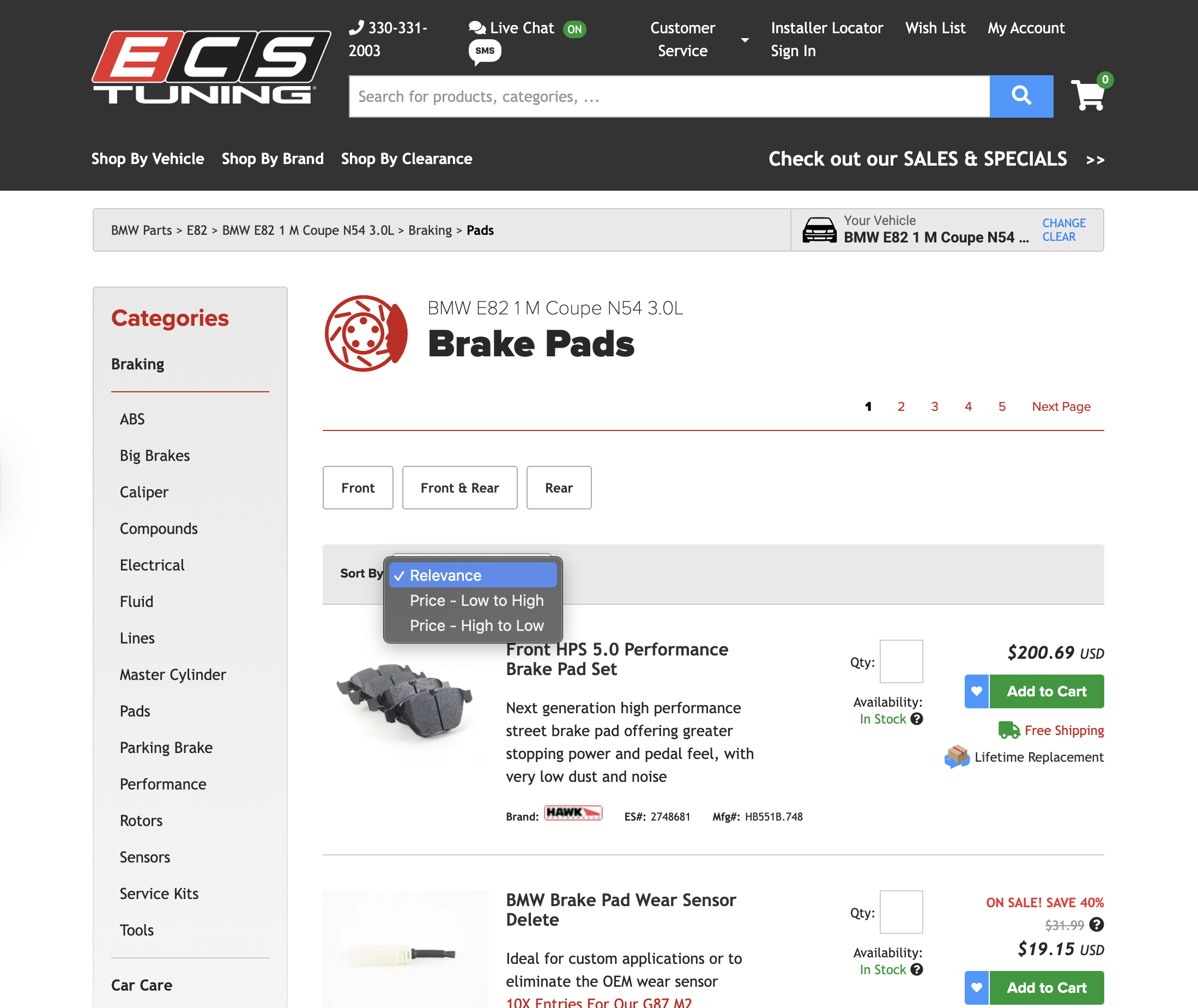 Desktop screenshot of ECS Tuning