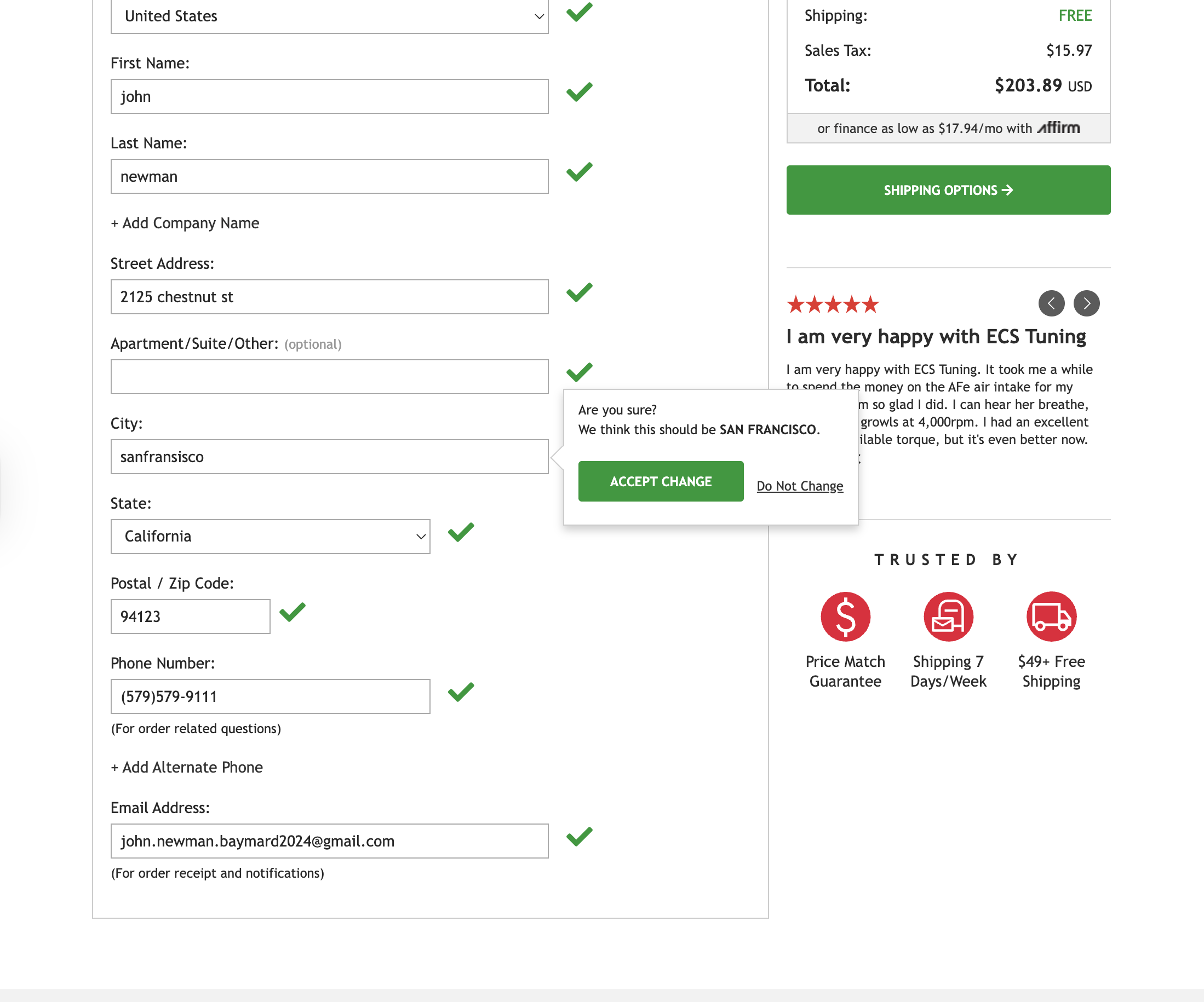 Desktop screenshot of ECS Tuning