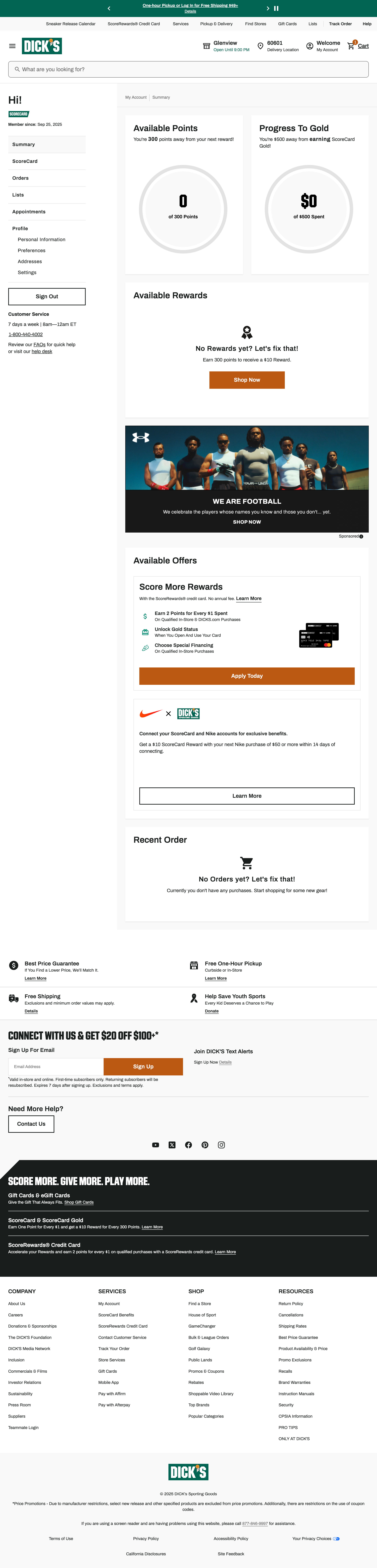 Desktop screenshot of Dick’s Sporting Goods