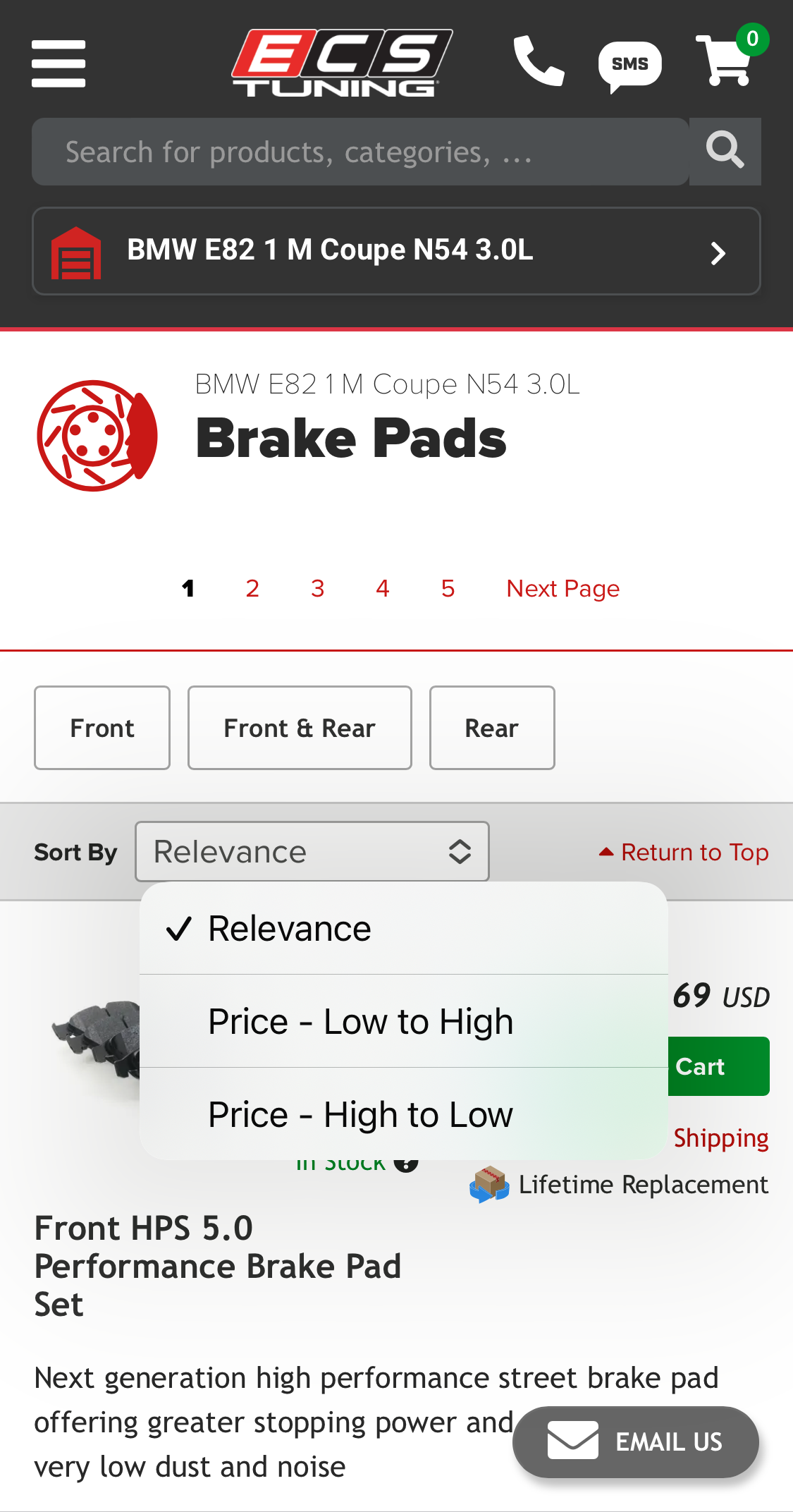 Mobile screenshot of ECS Tuning