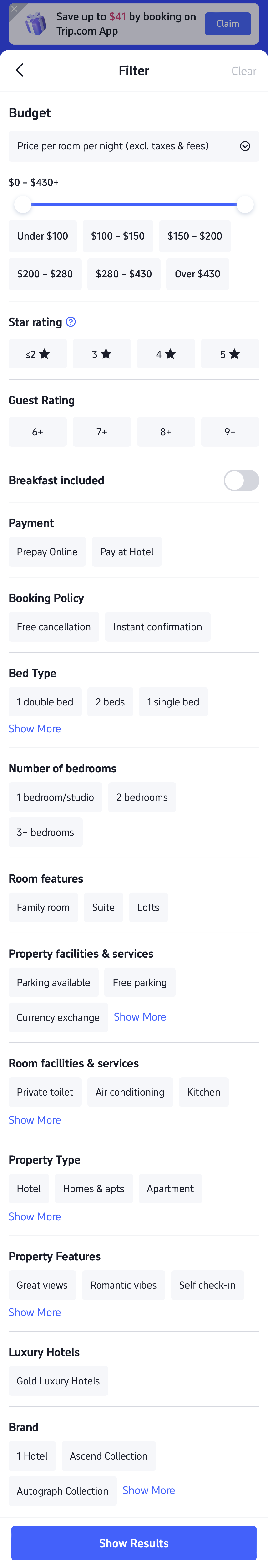 Mobile screenshot of Trip.com