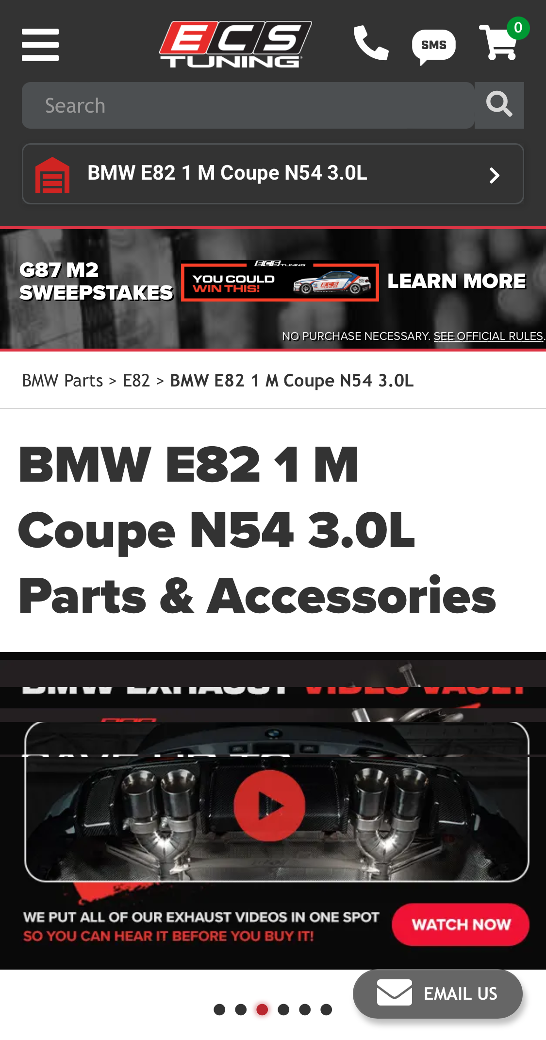 Mobile screenshot of ECS Tuning