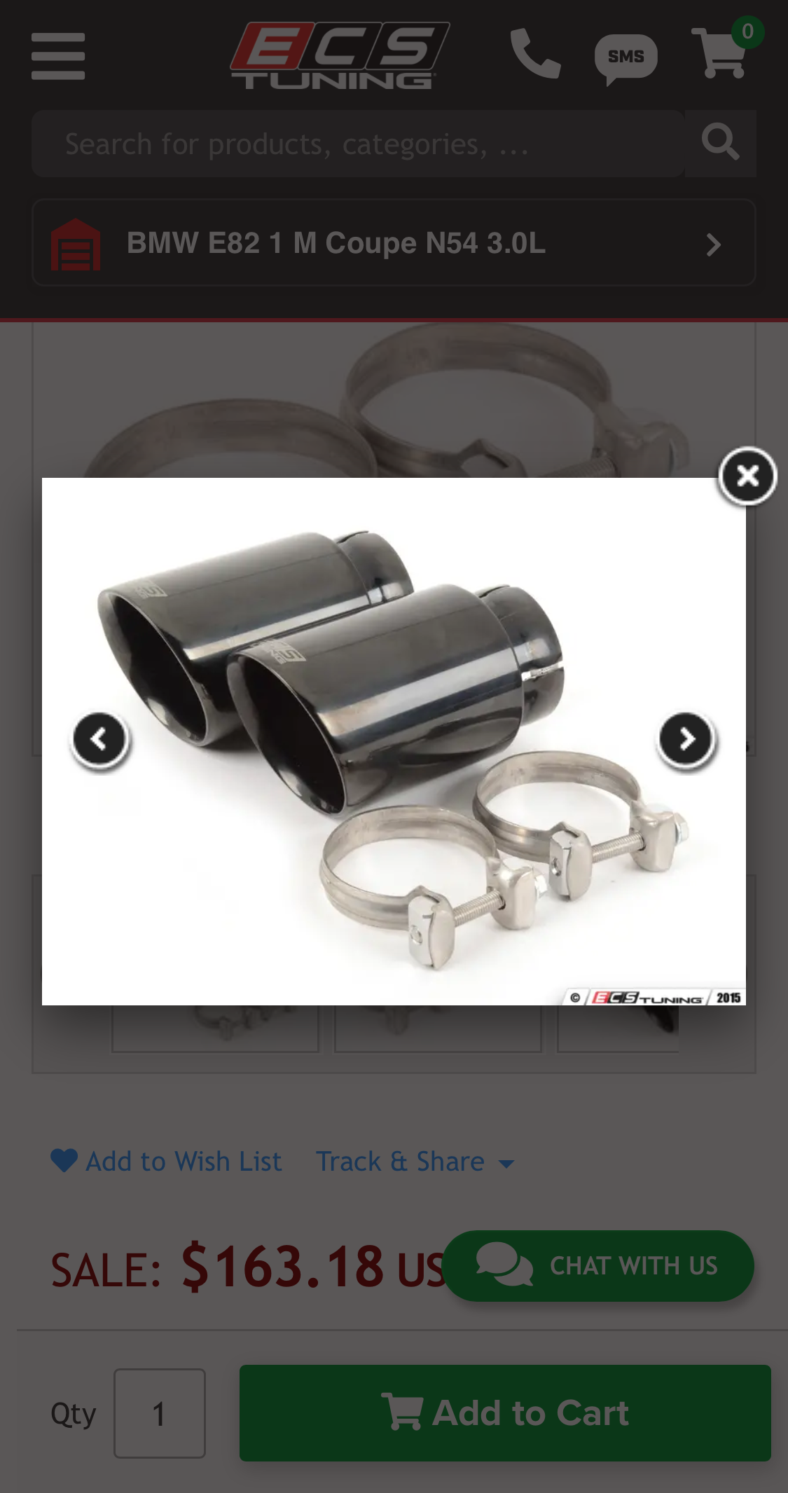 Mobile screenshot of ECS Tuning