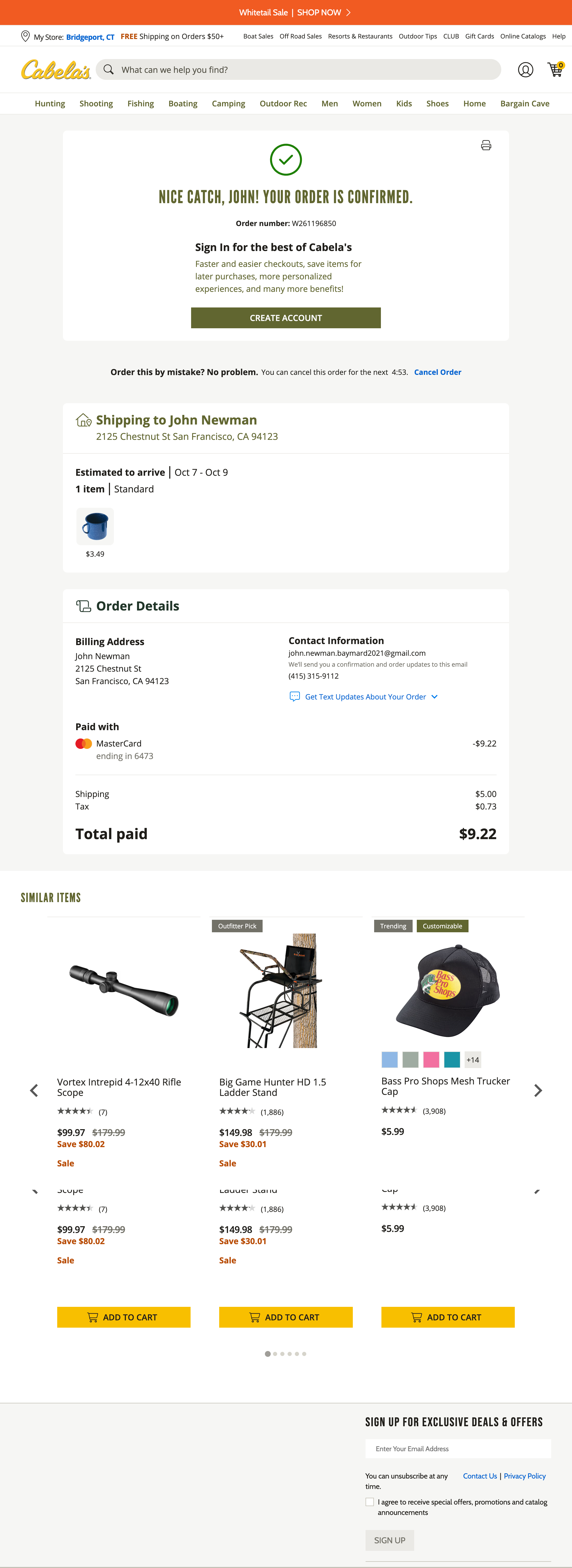 Desktop screenshot of Cabela’s