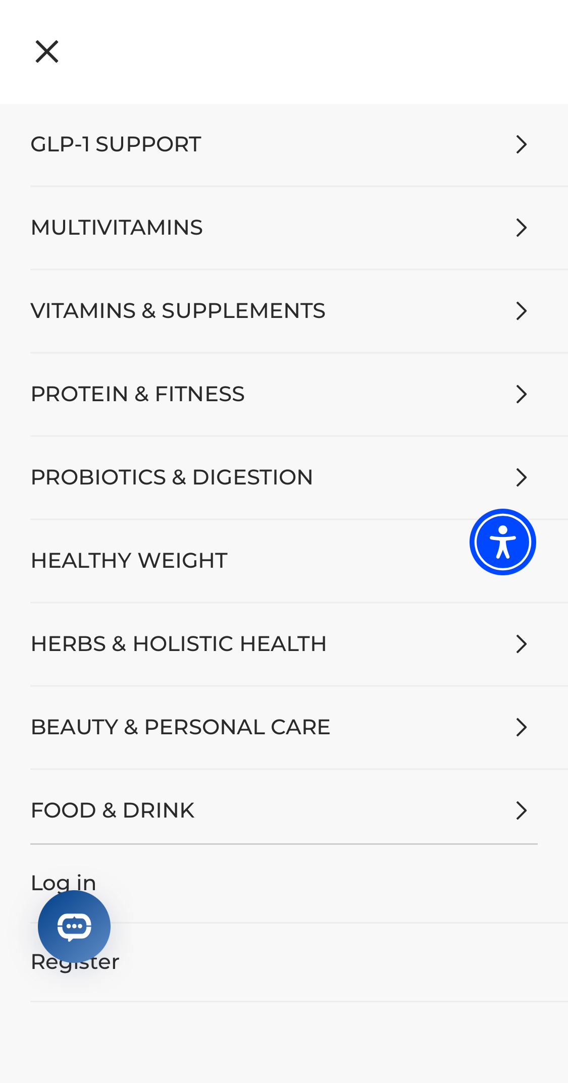 Mobile screenshot of Vitamin World