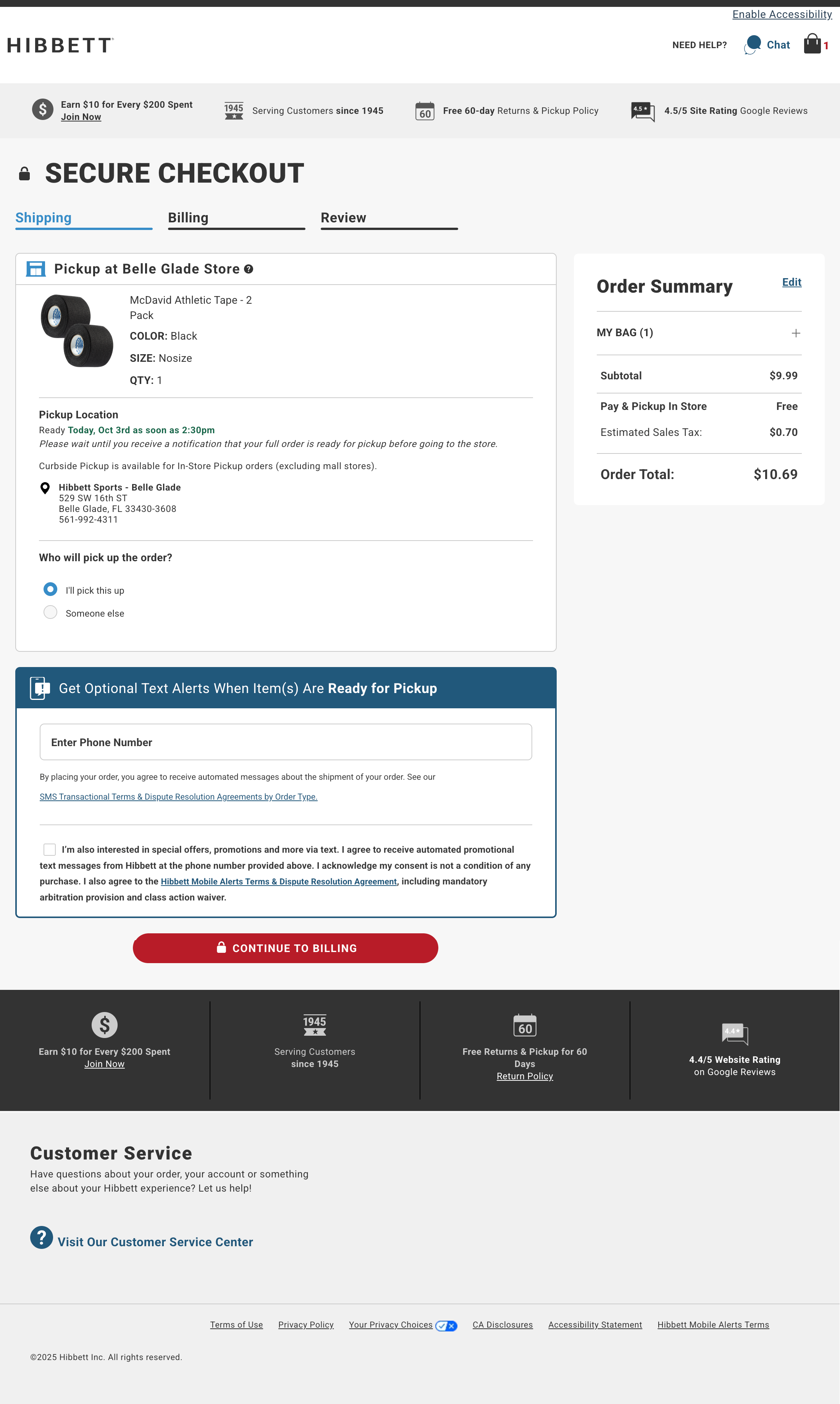 Desktop screenshot of Hibbett